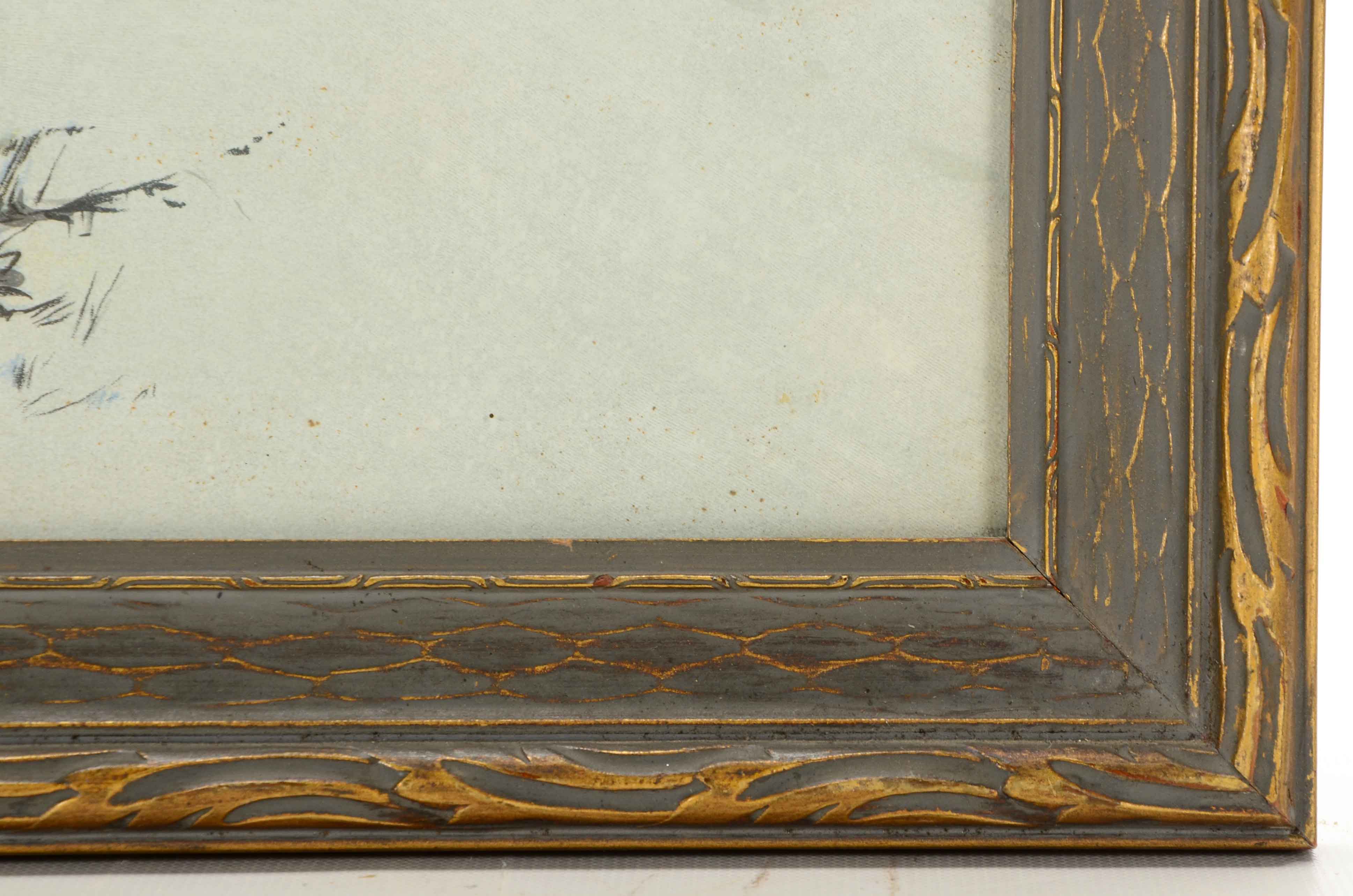 C.P. Weber Chromolithograph of Winter Scene with Sheep