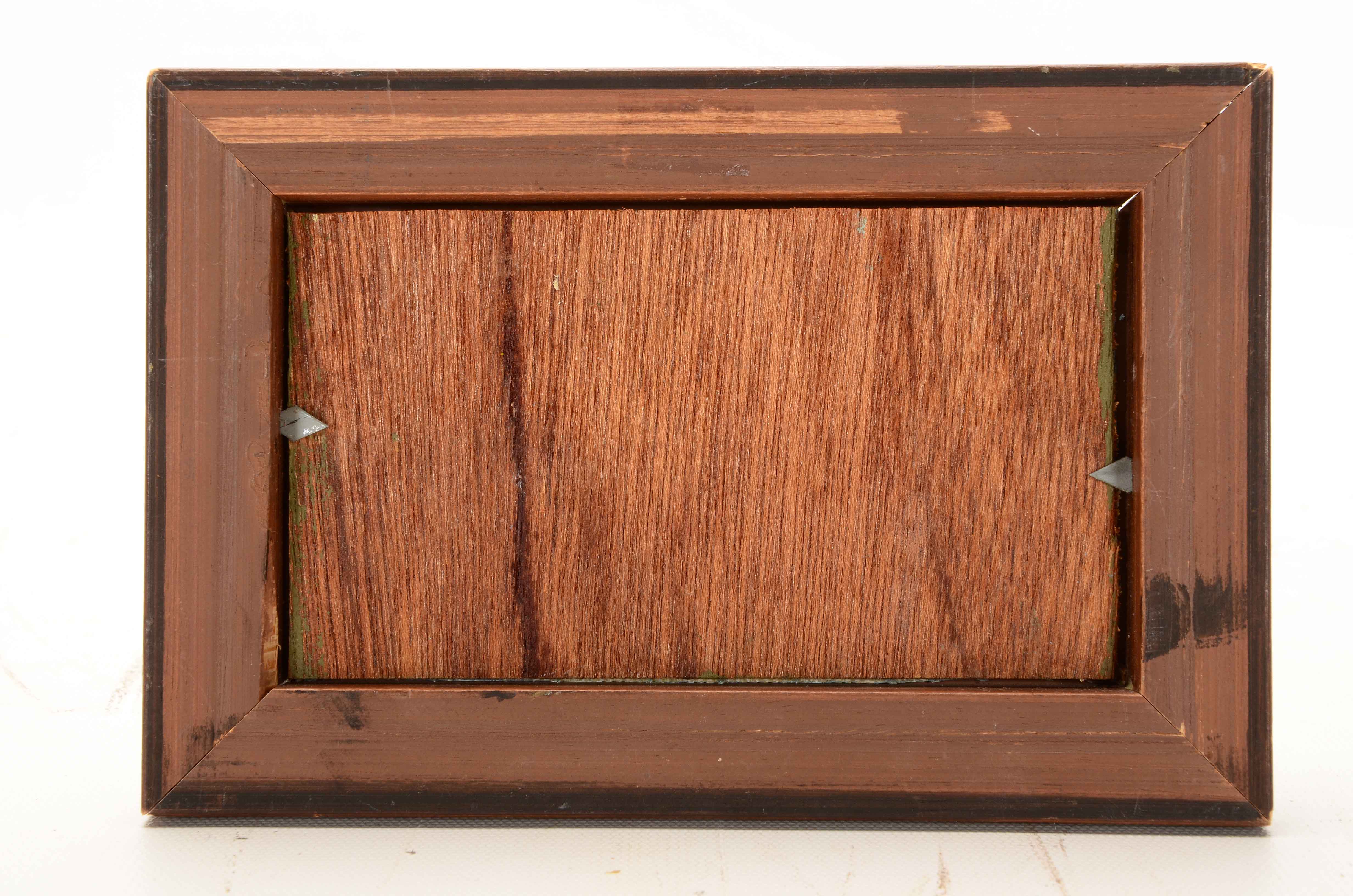 L. Hoon Miniature Oil Painting of a Seascape