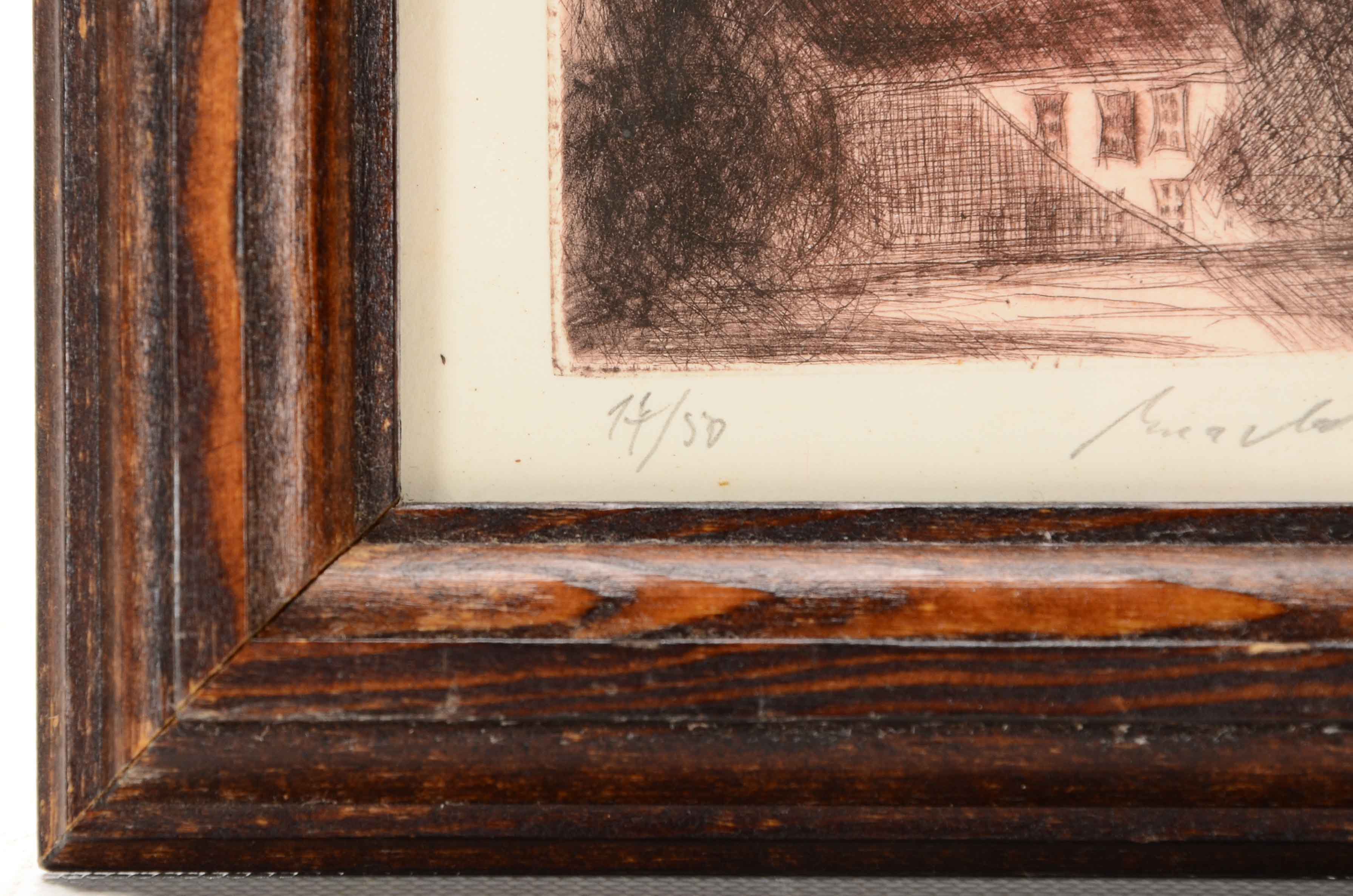 Karel Machek Limited Edition Etching of St. Vitus Cathedral, Prague