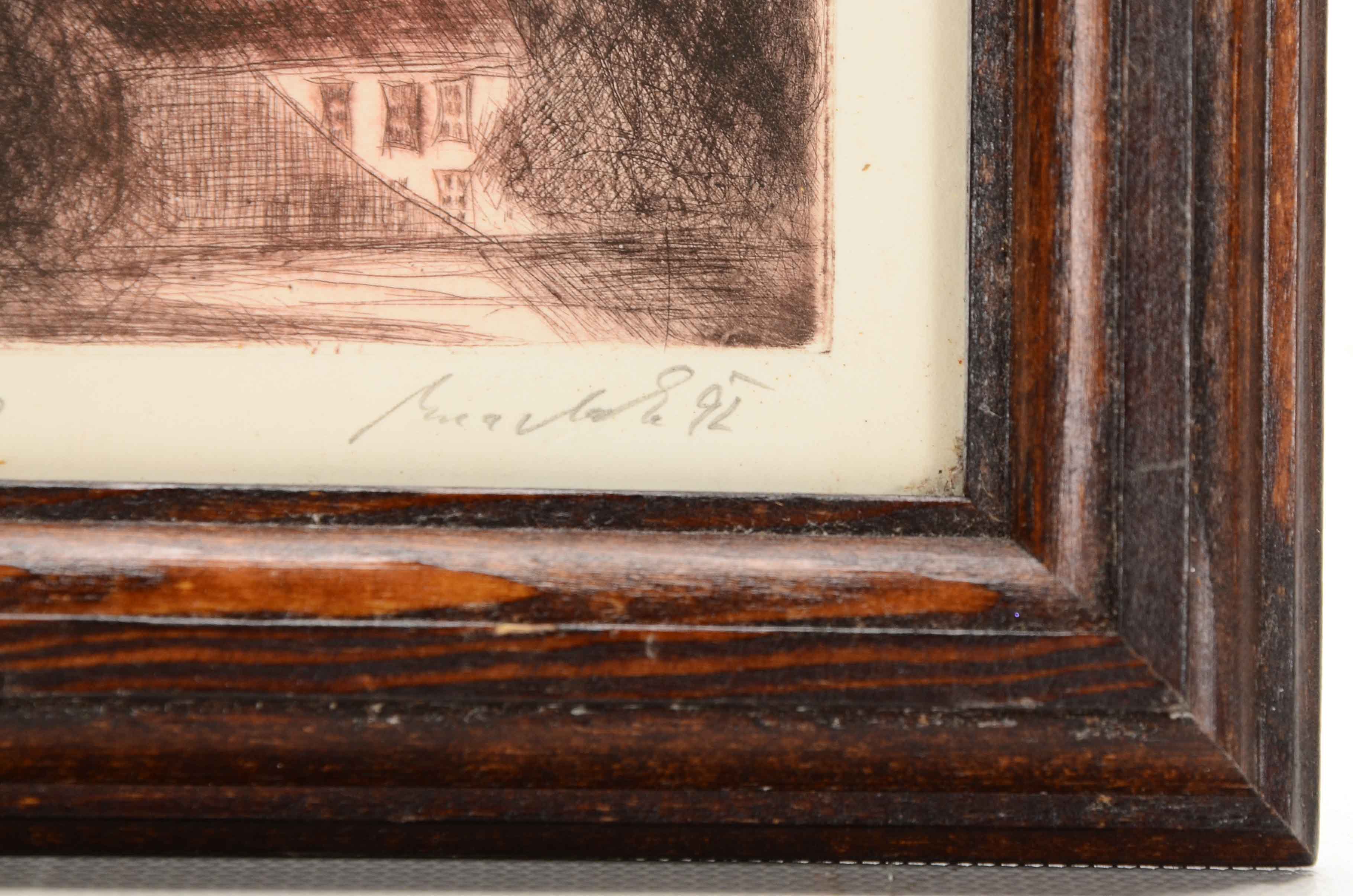 Karel Machek Limited Edition Etching of St. Vitus Cathedral, Prague