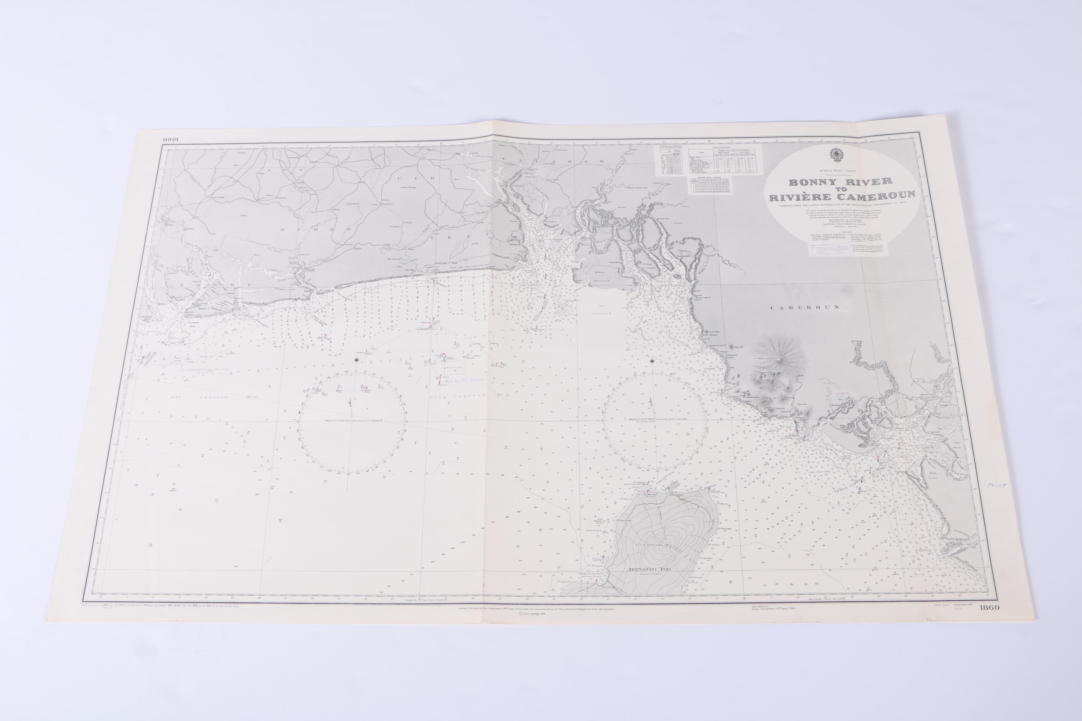 Hydrographic Maps Including France, Africa, and Asia