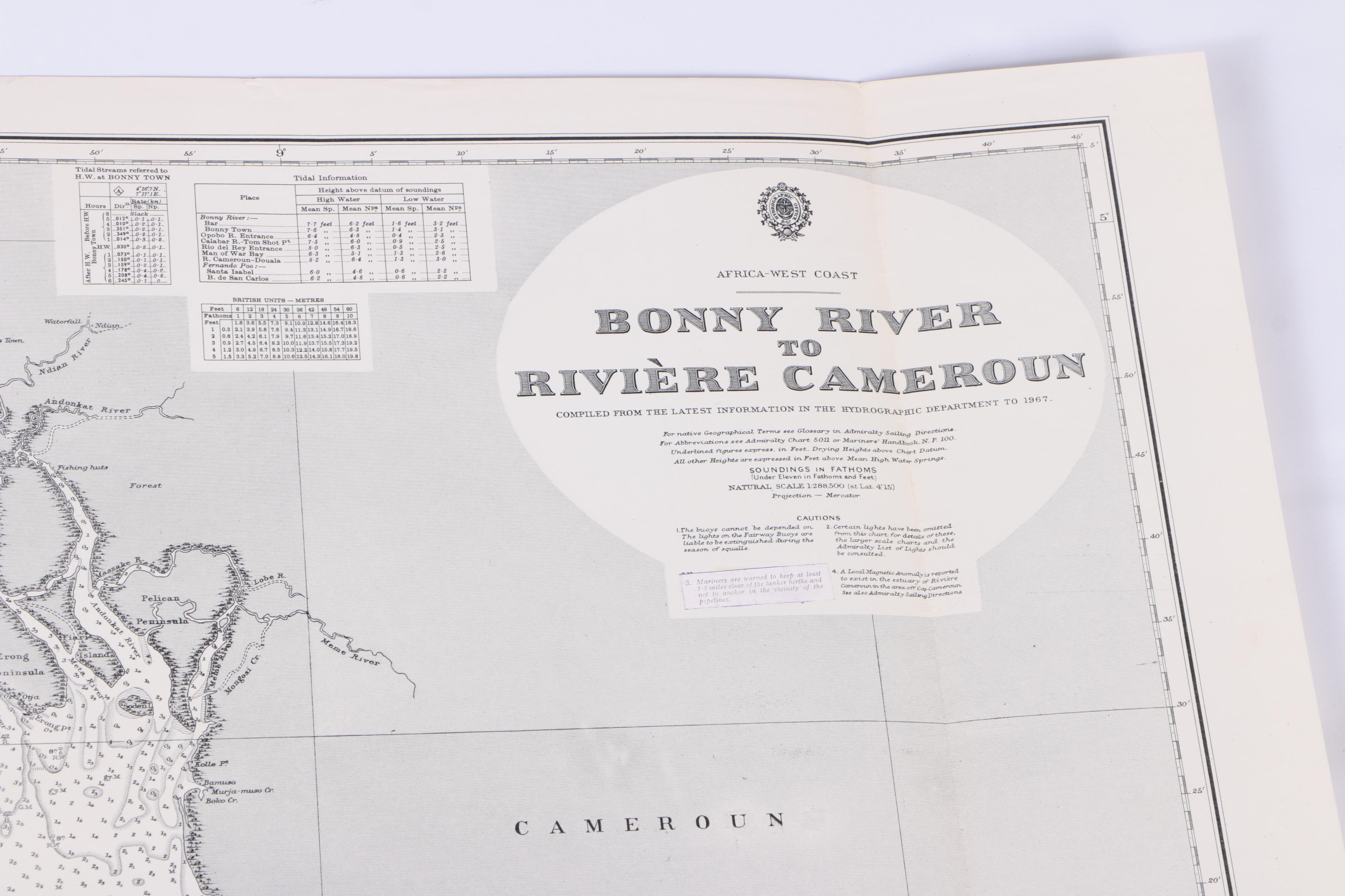 Hydrographic Maps Including France, Africa, and Asia