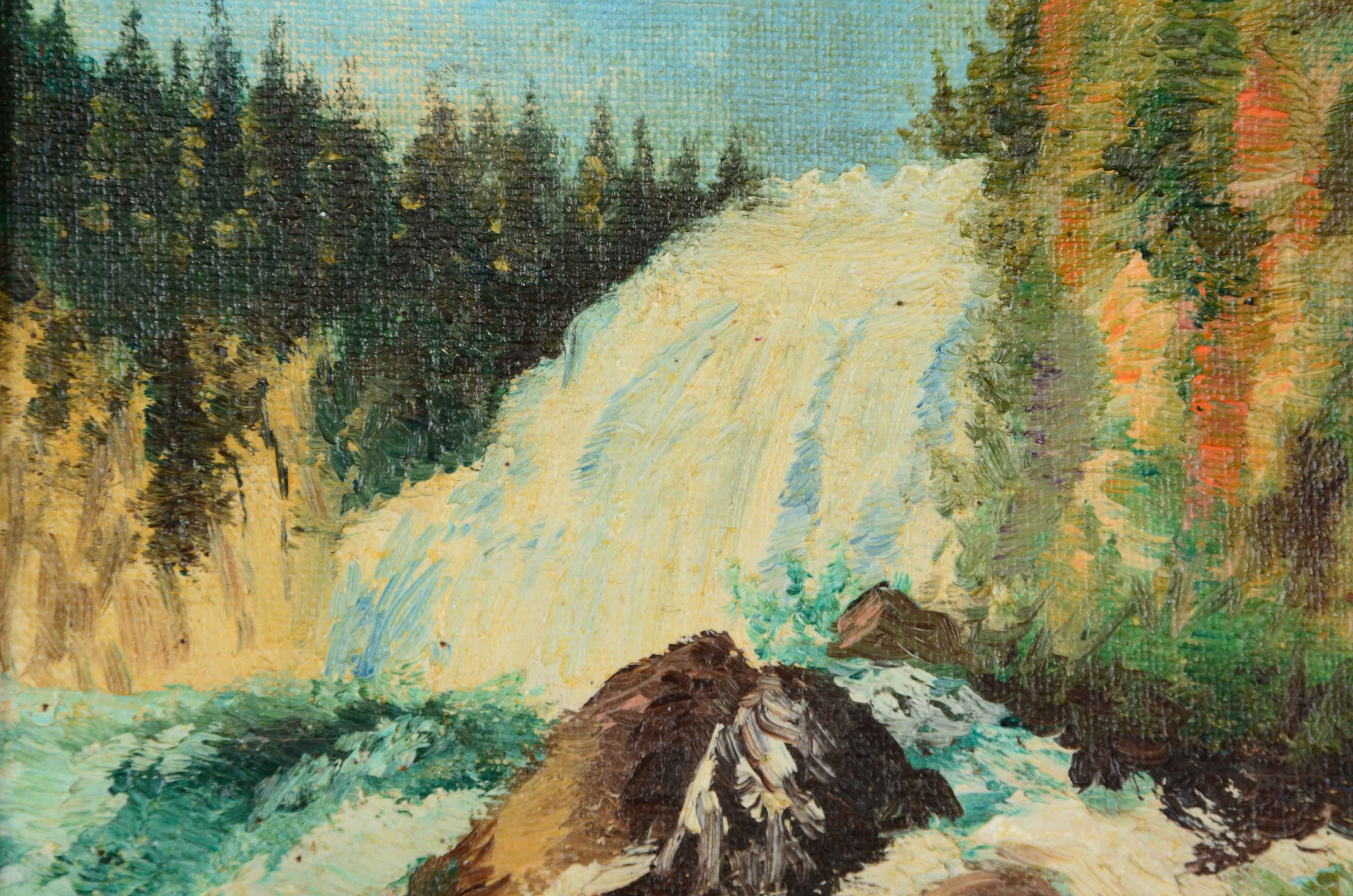 Paul Meinberg Miniature Oil Painting of a Landscape