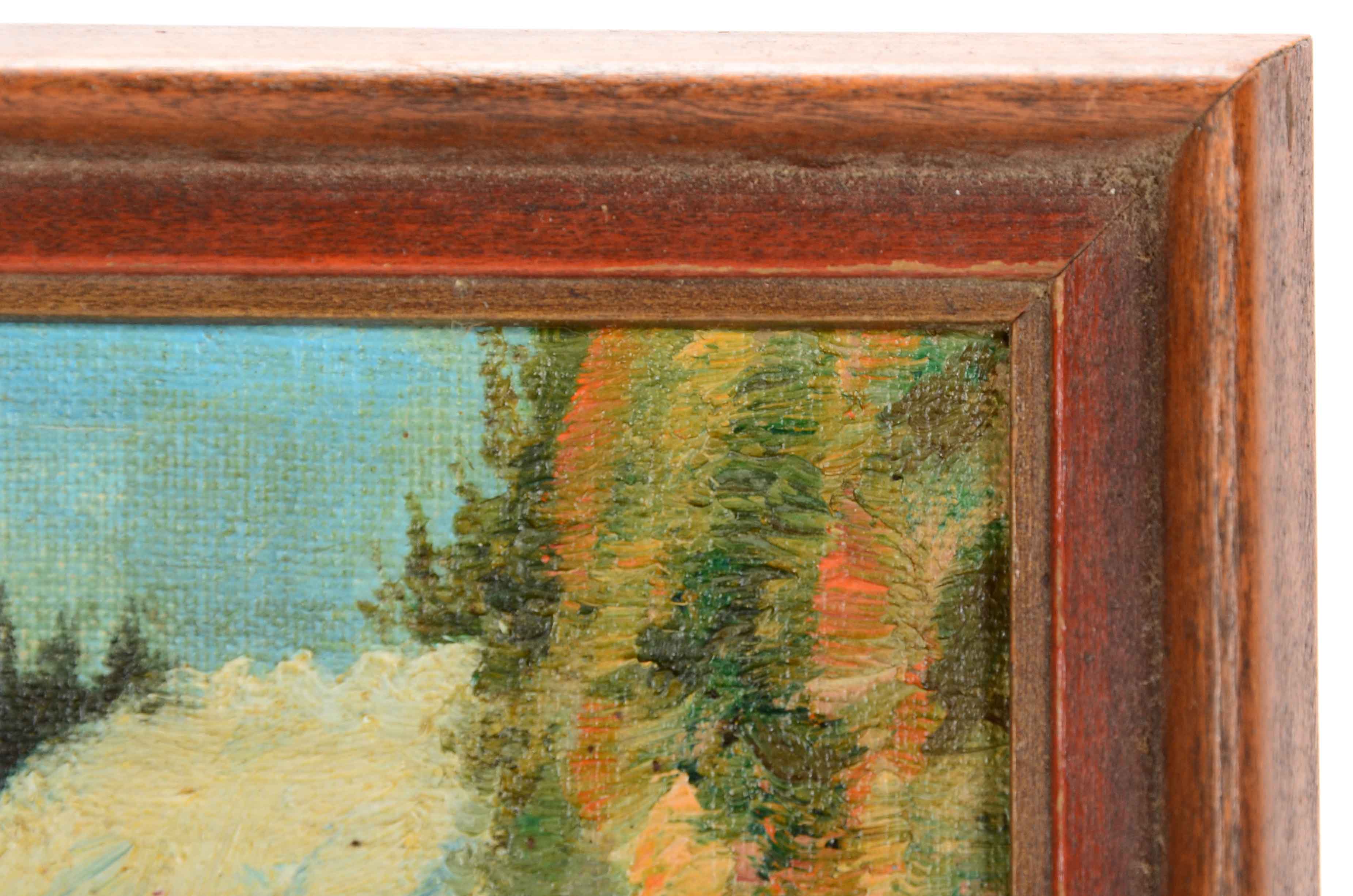 Paul Meinberg Miniature Oil Painting of a Landscape