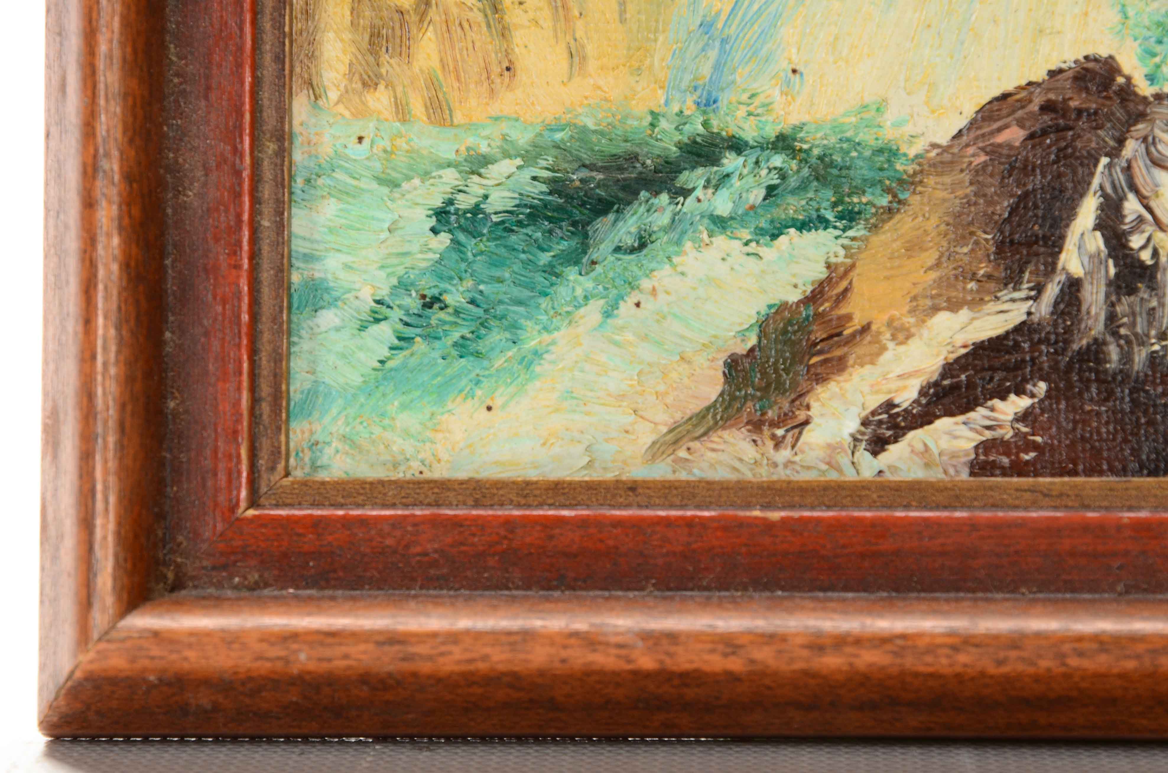 Paul Meinberg Miniature Oil Painting of a Landscape