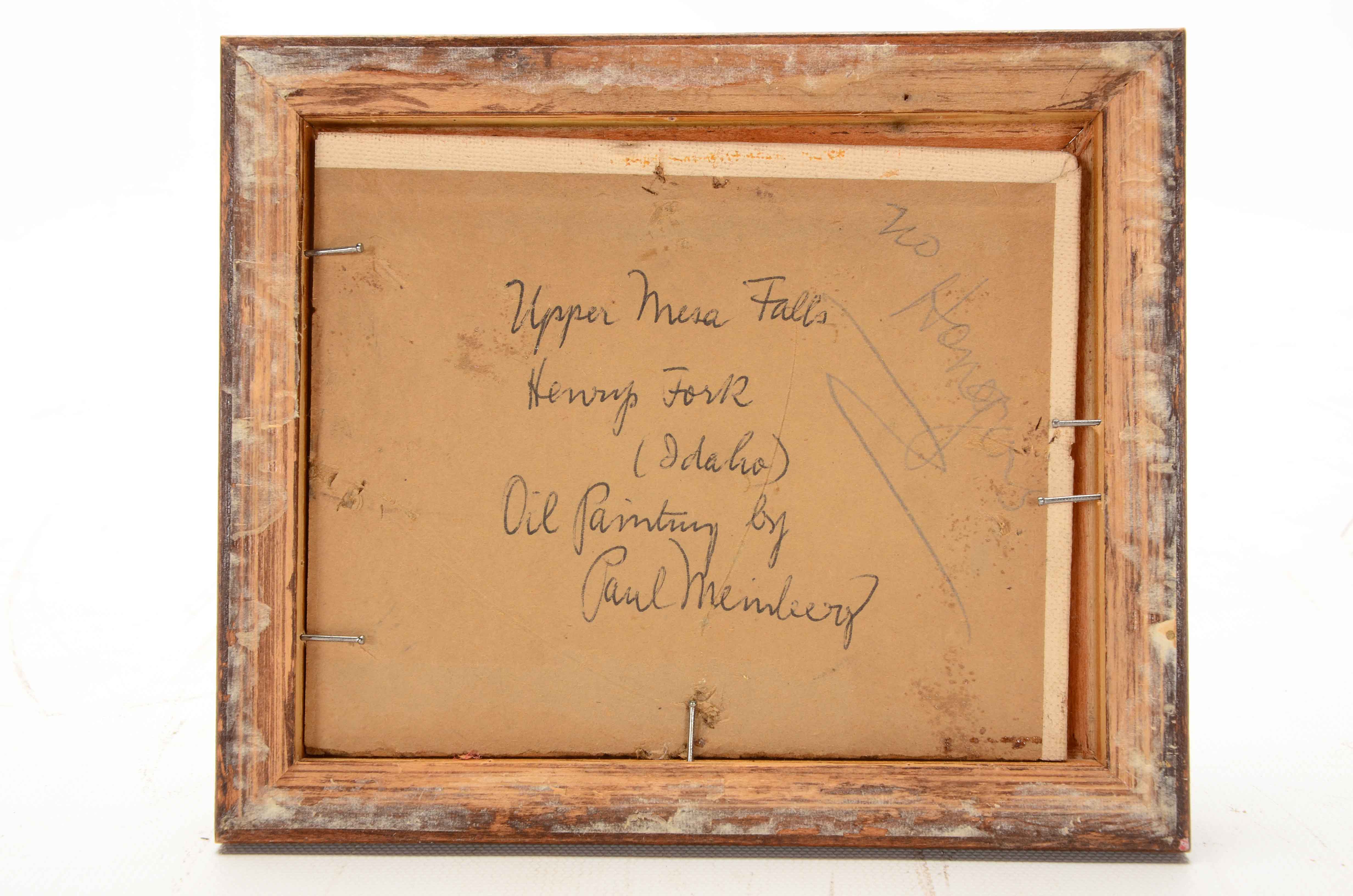 Paul Meinberg Miniature Oil Painting of a Landscape