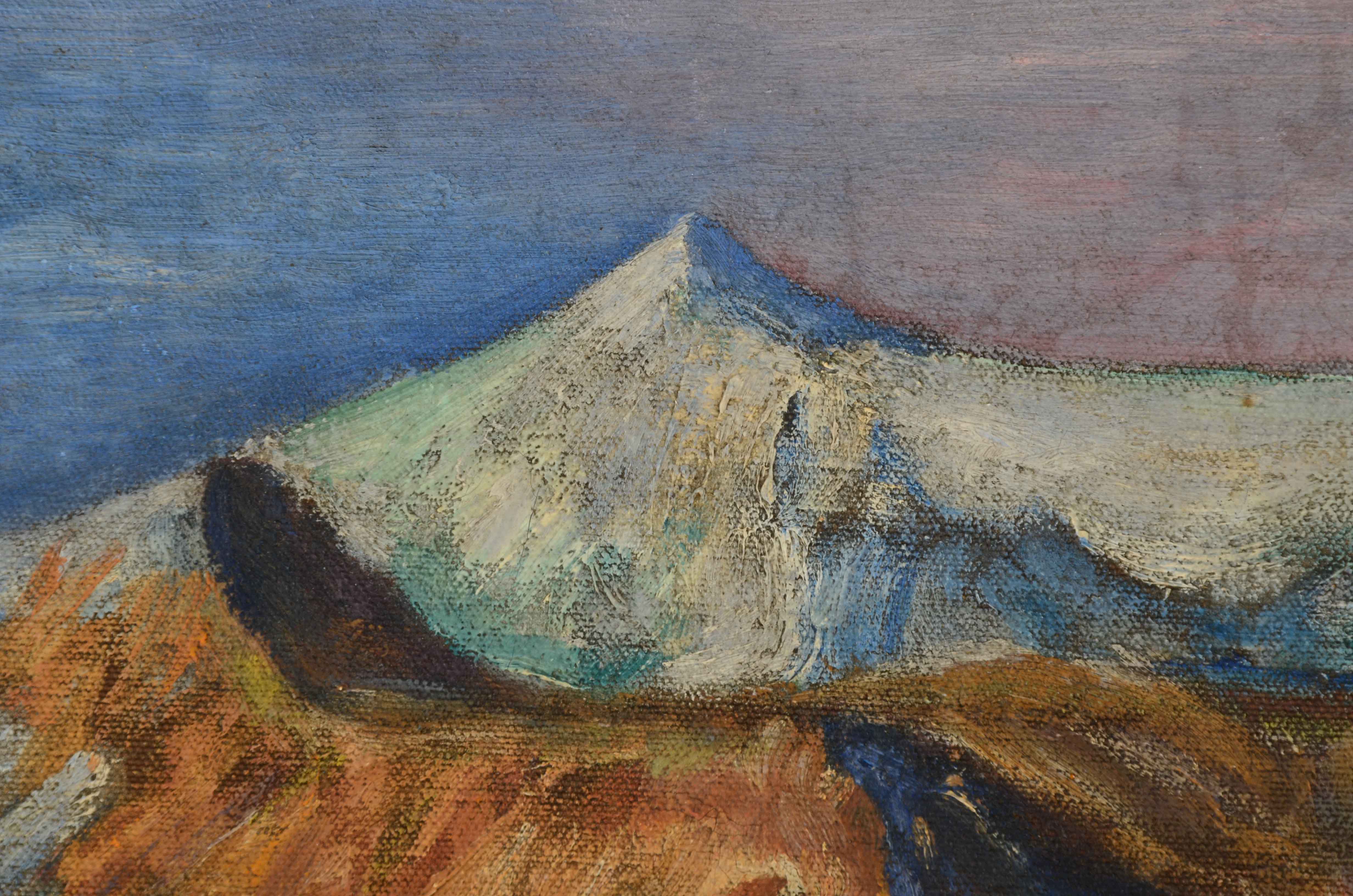 P.J. Burns Oil Painting of Deer