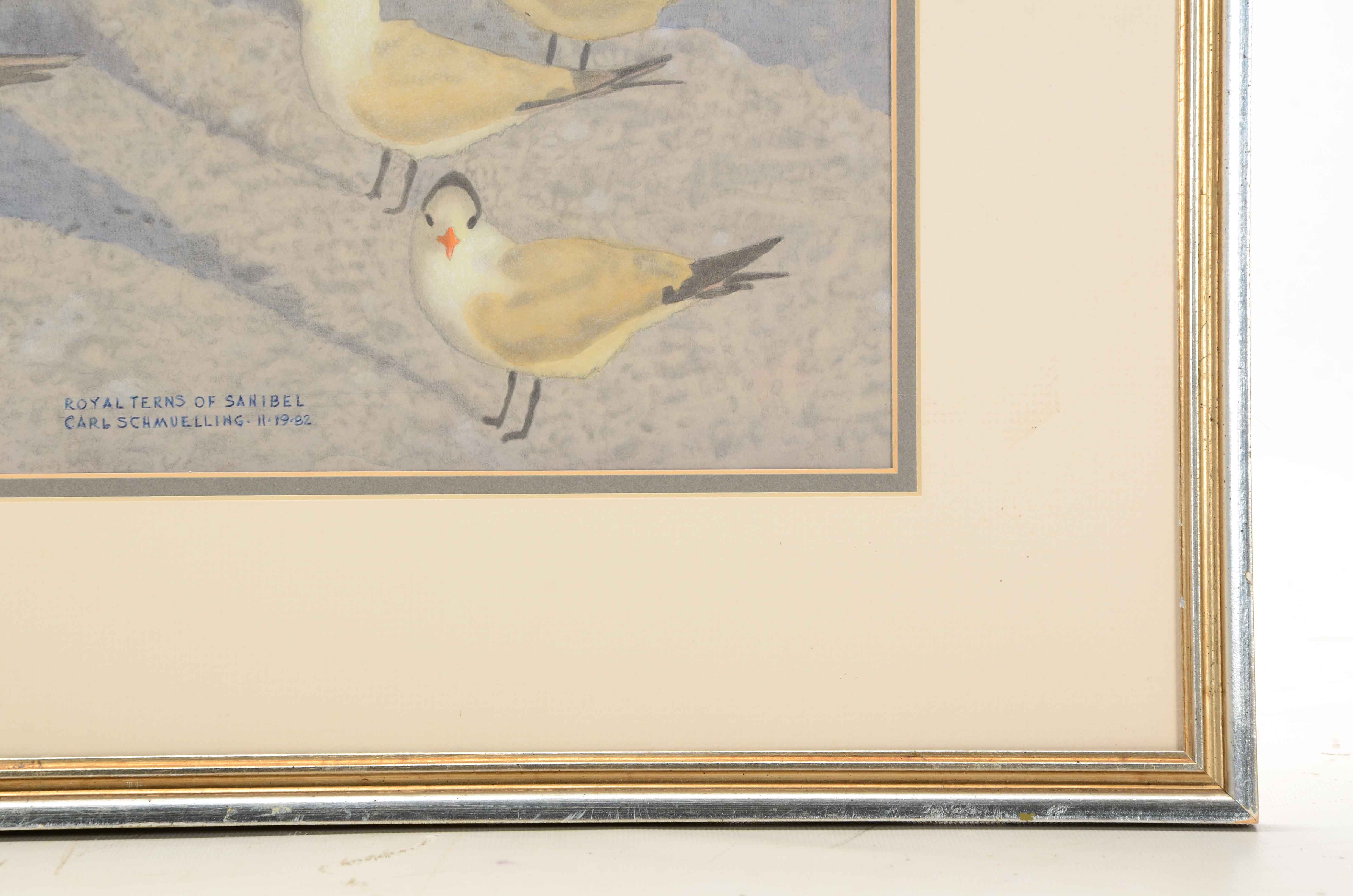 Carl Schmuelling Original Illustration "Royal Terns of Sanibel"