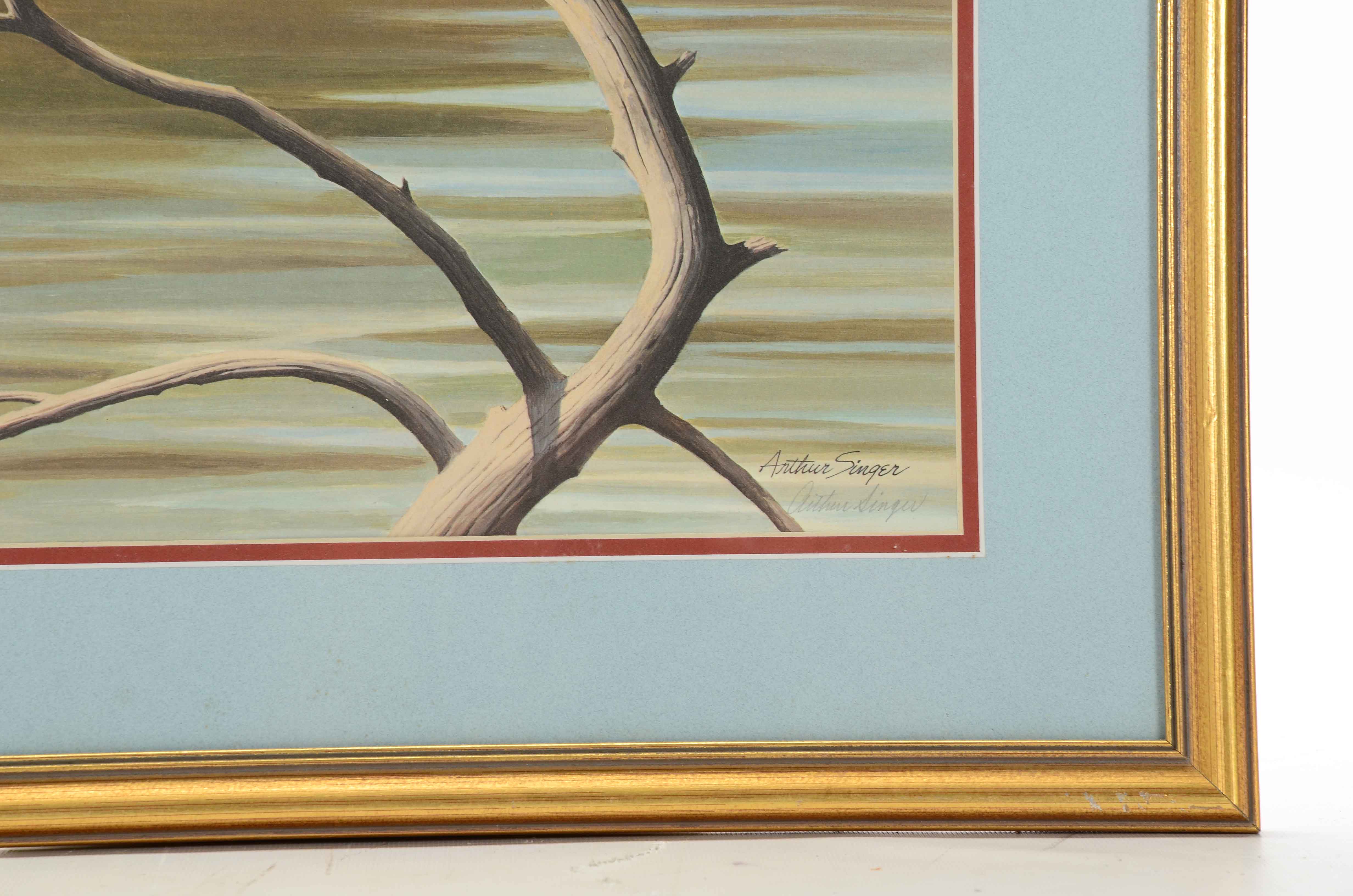 Arthur Singer Offset Lithograph after "Belted Kingfisher"