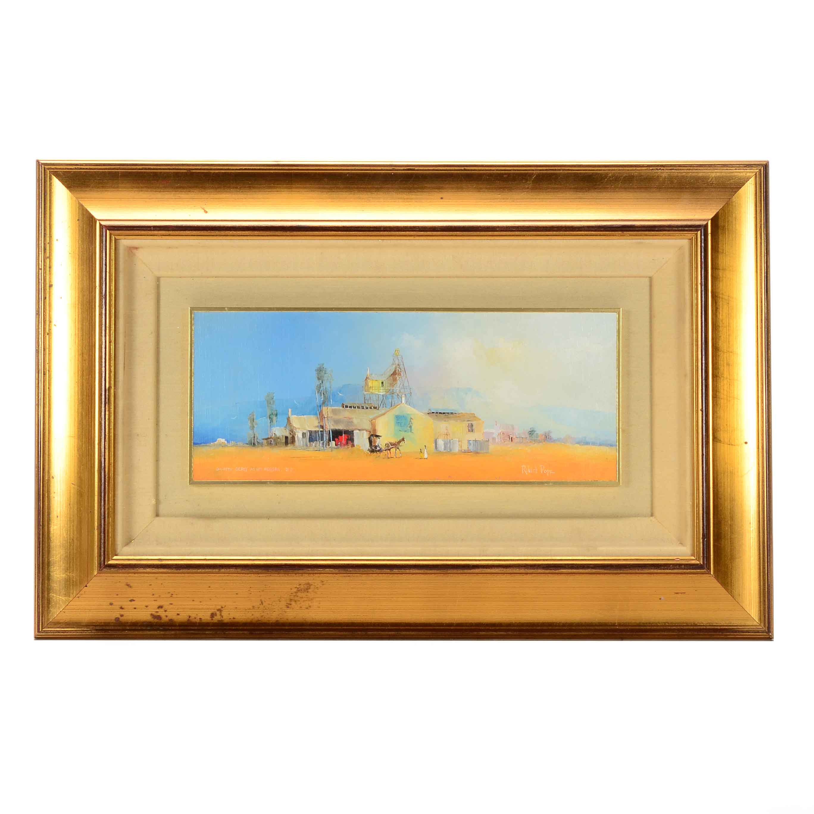 Robert Pope Oil Painting "Dalgety Depot at Mt Morgan, QLD"