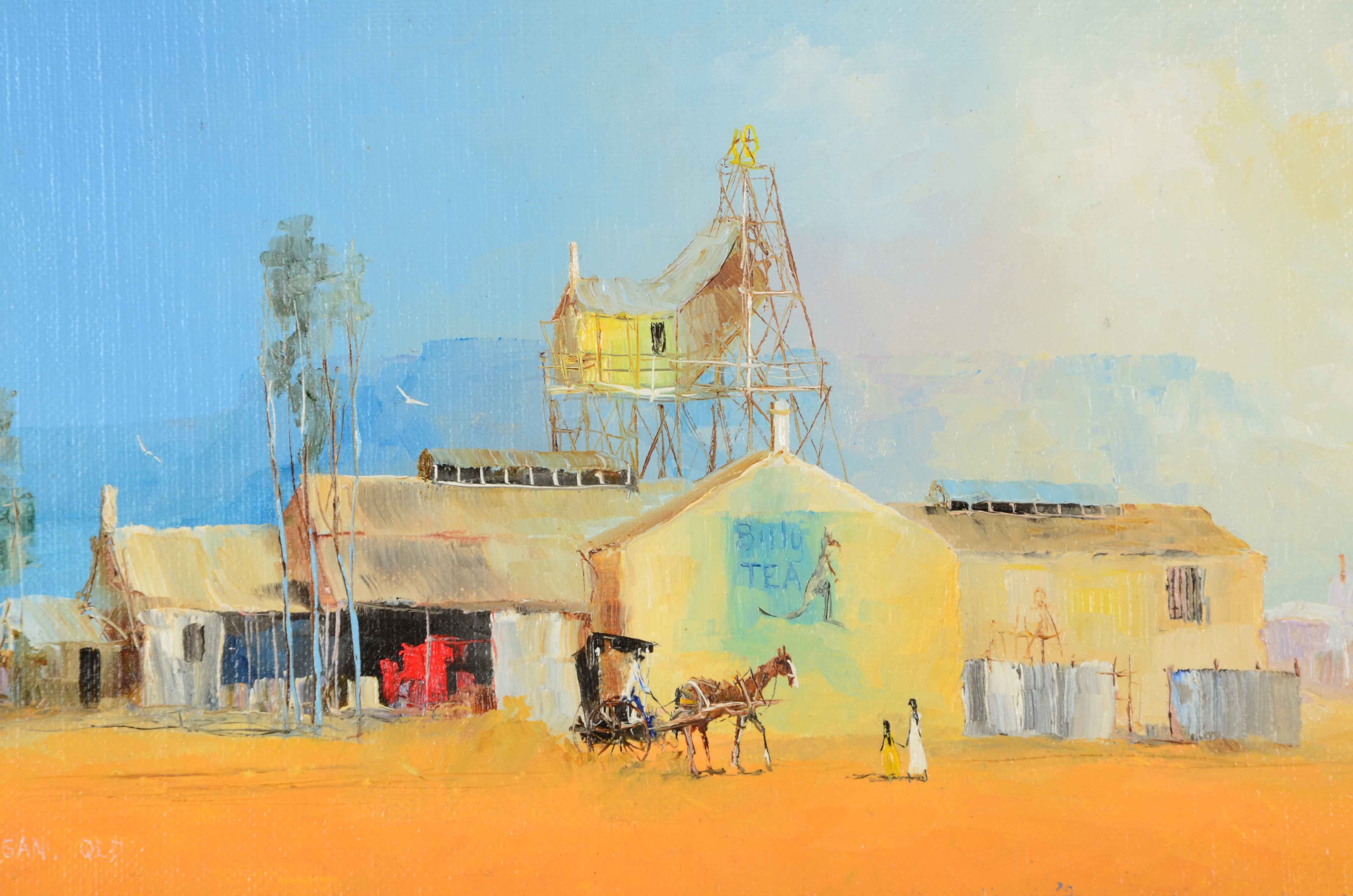 Robert Pope Oil Painting "Dalgety Depot at Mt Morgan, QLD"