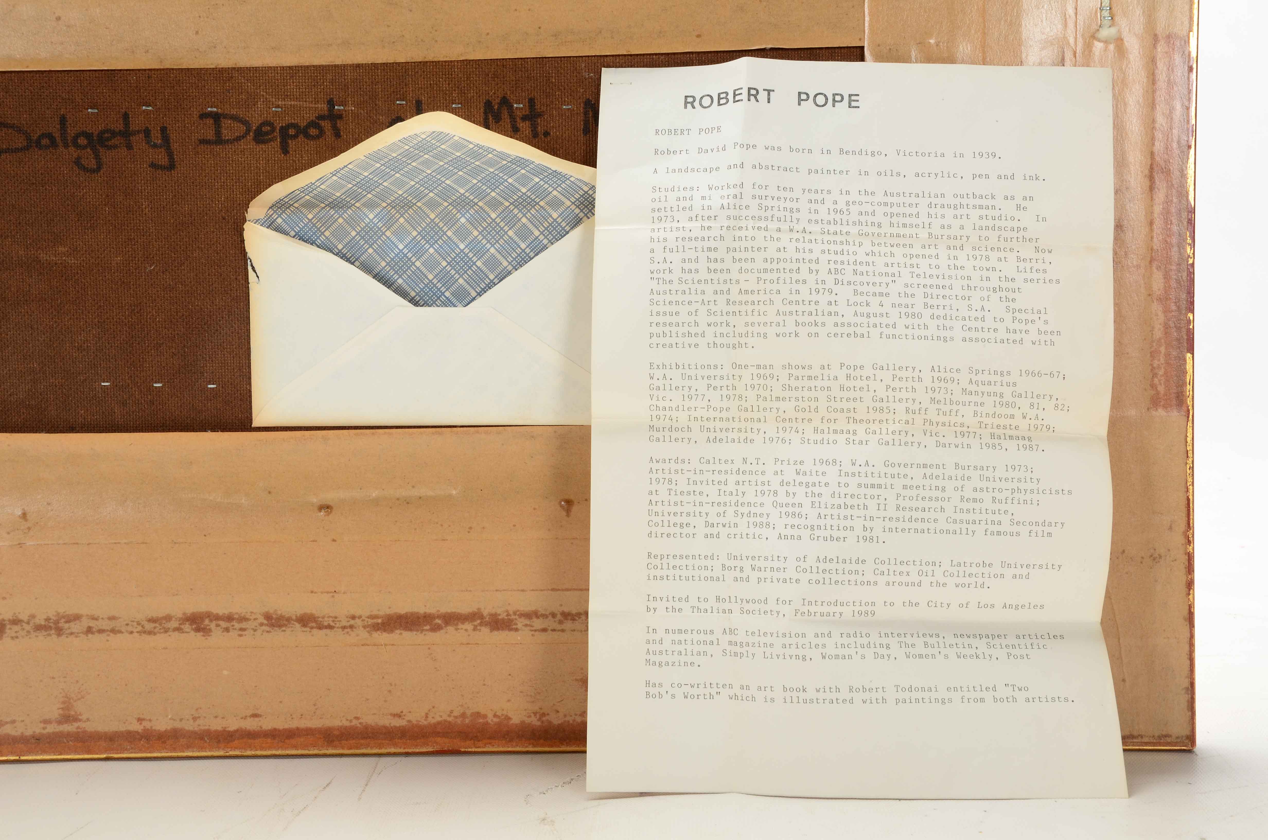 Robert Pope Oil Painting "Dalgety Depot at Mt Morgan, QLD"