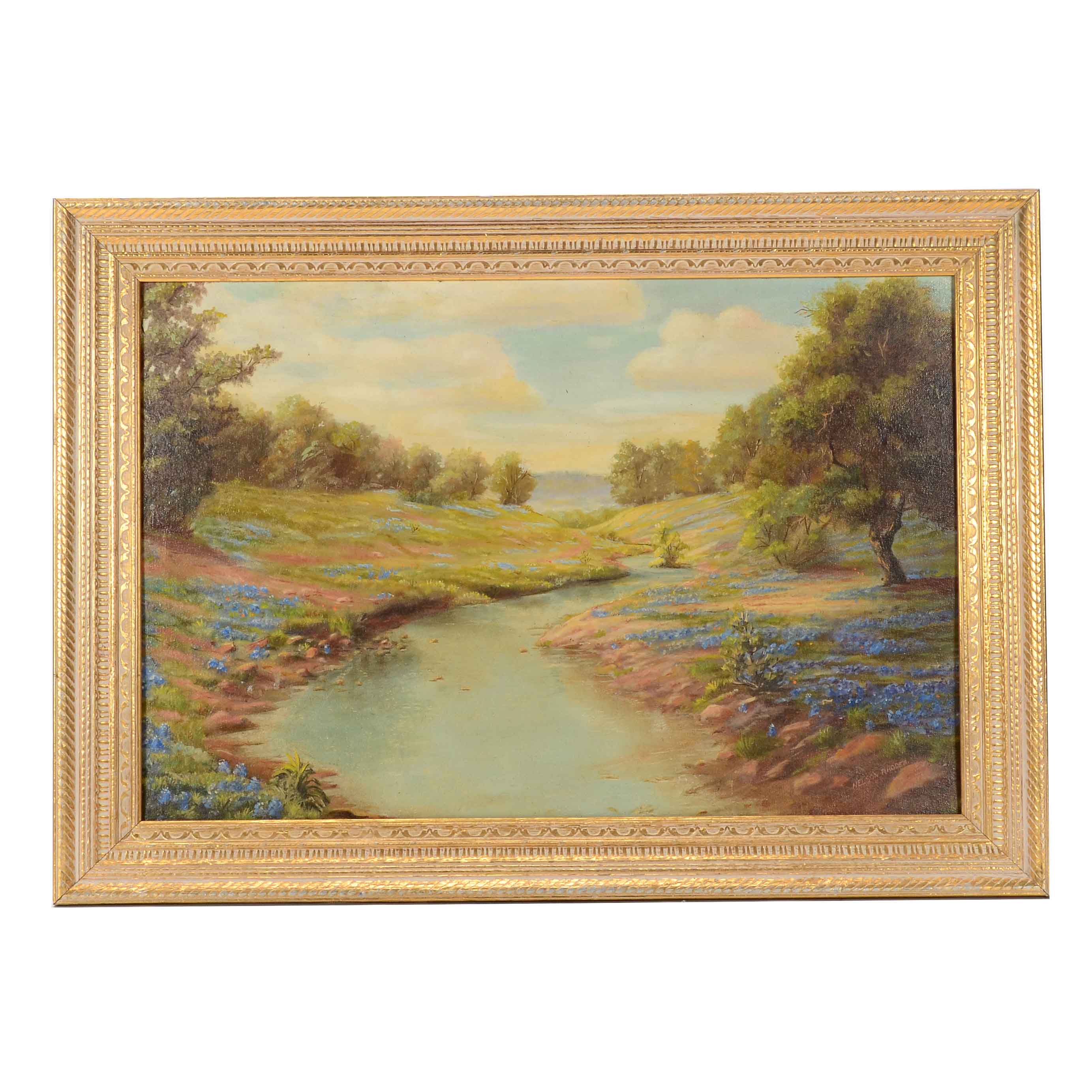 Nelson Rhodes Original Signed Oil Painting on Academy Board