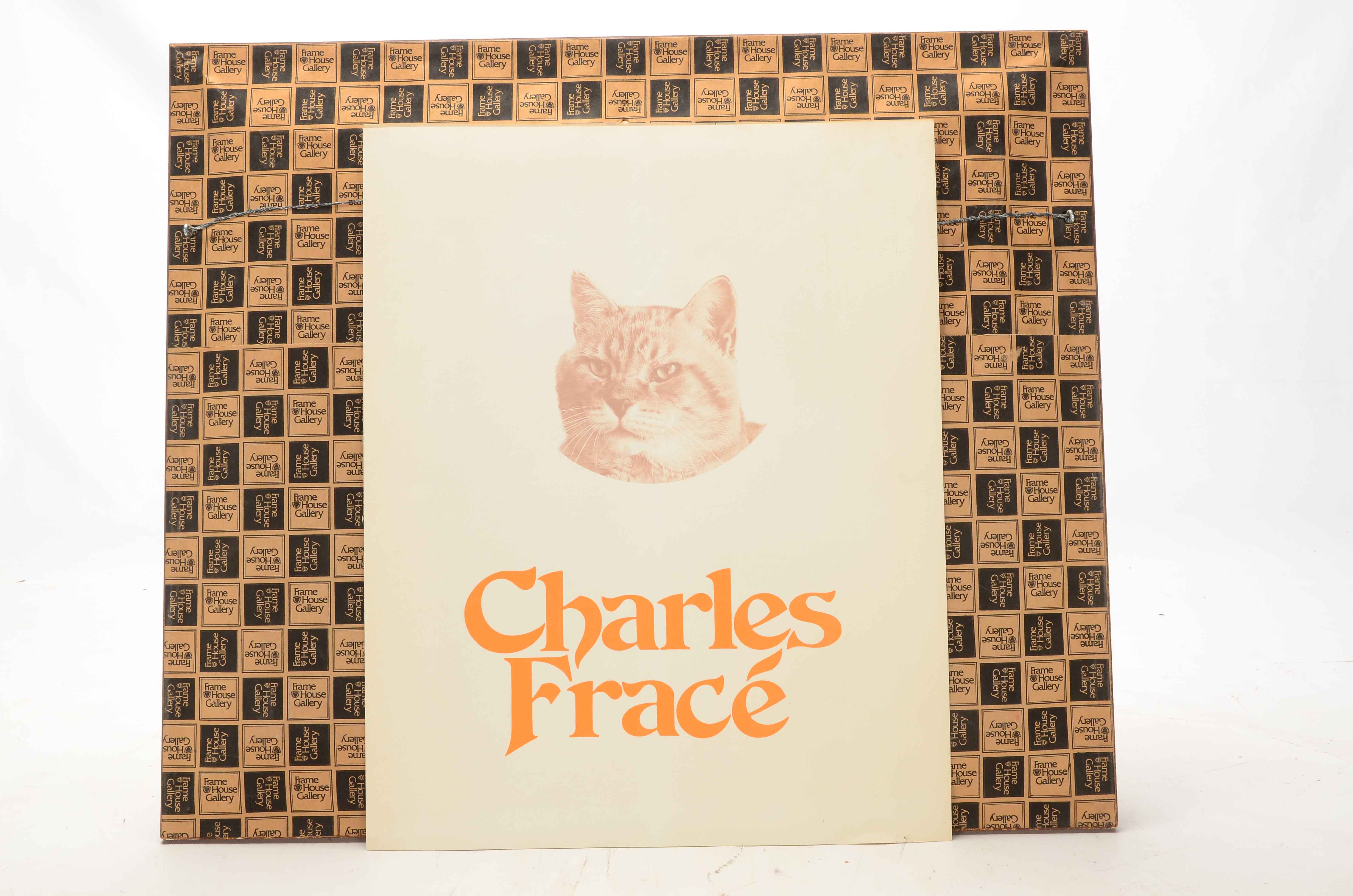 Charles Fracé Signed Offset Lithograph "Morris the Cat" with Original Paw Print