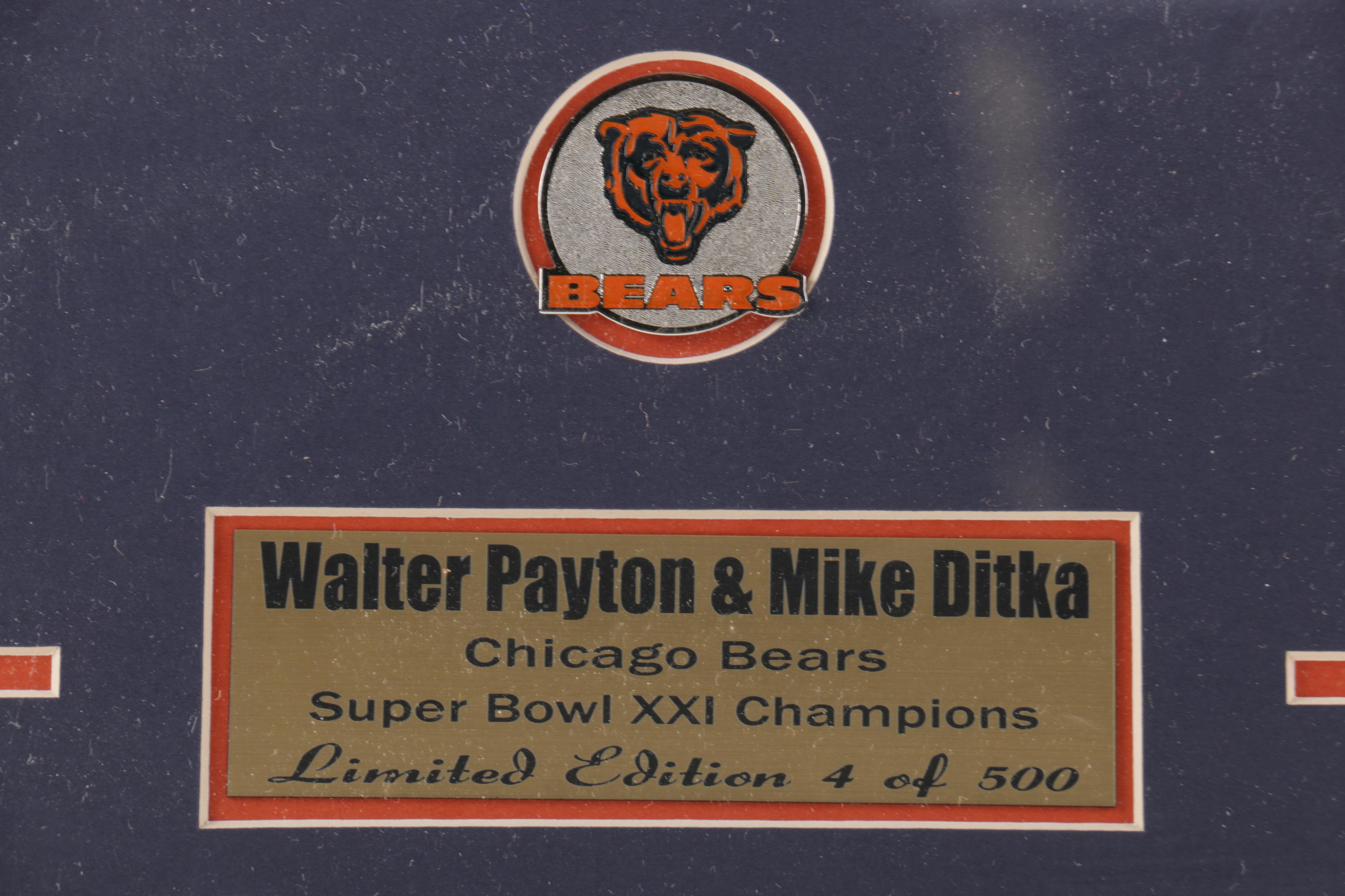 Limited Edition Chicago Bears Super Bowl XX Framed Print Display