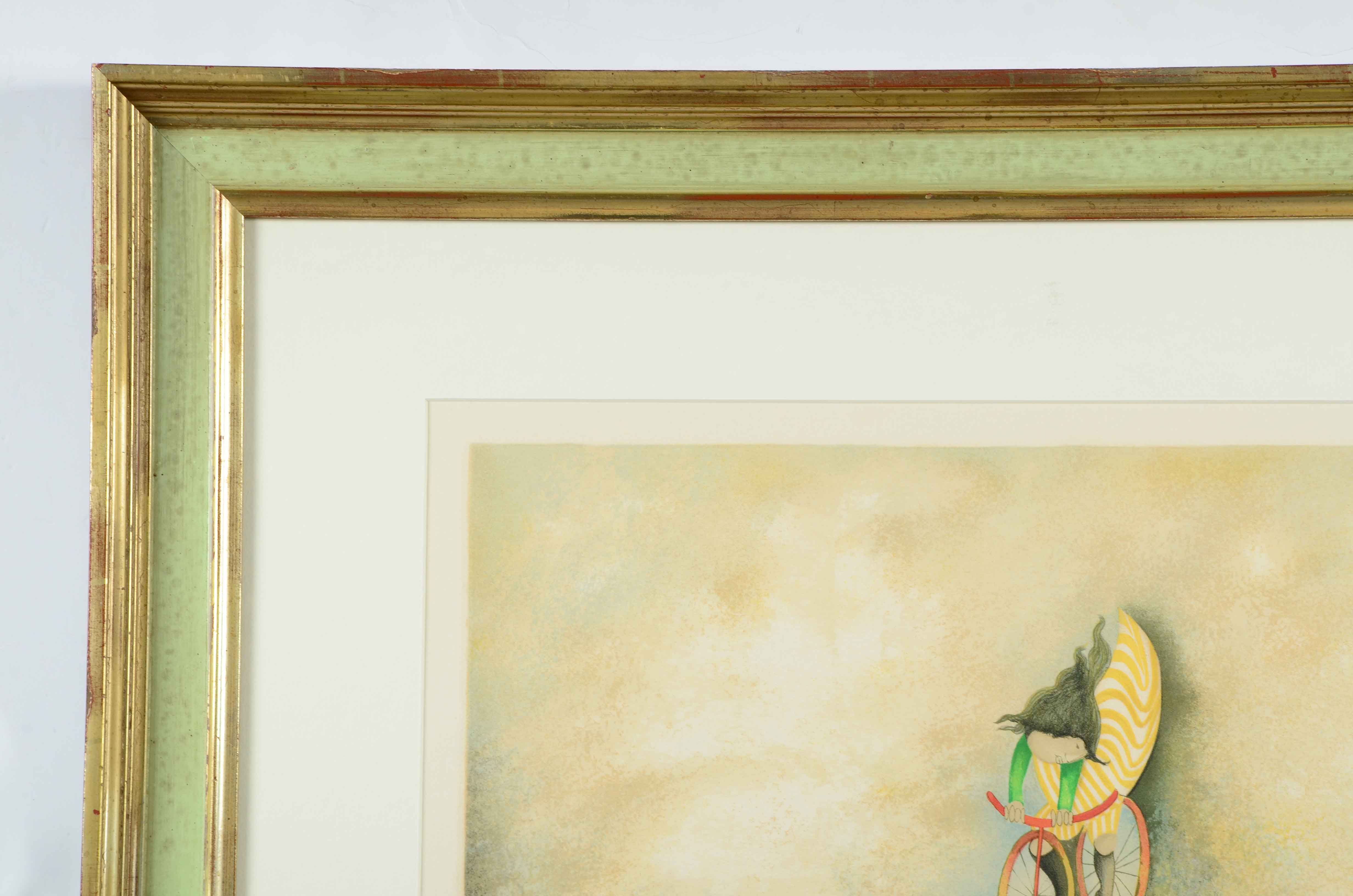 Graciela Rodo Boulanger Limited Edition Lithograph "Promenade en Bicyclette"