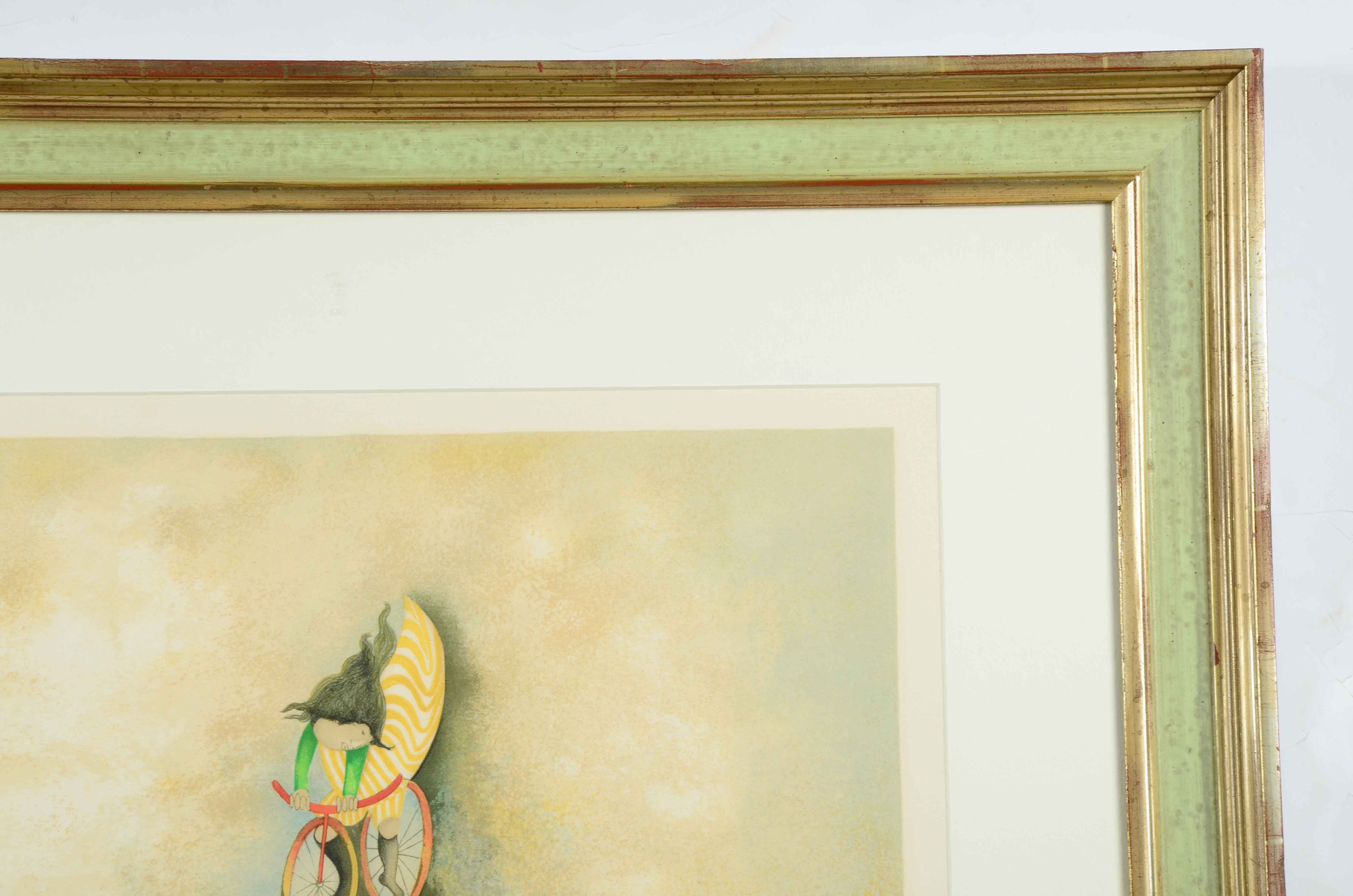 Graciela Rodo Boulanger Limited Edition Lithograph "Promenade en Bicyclette"