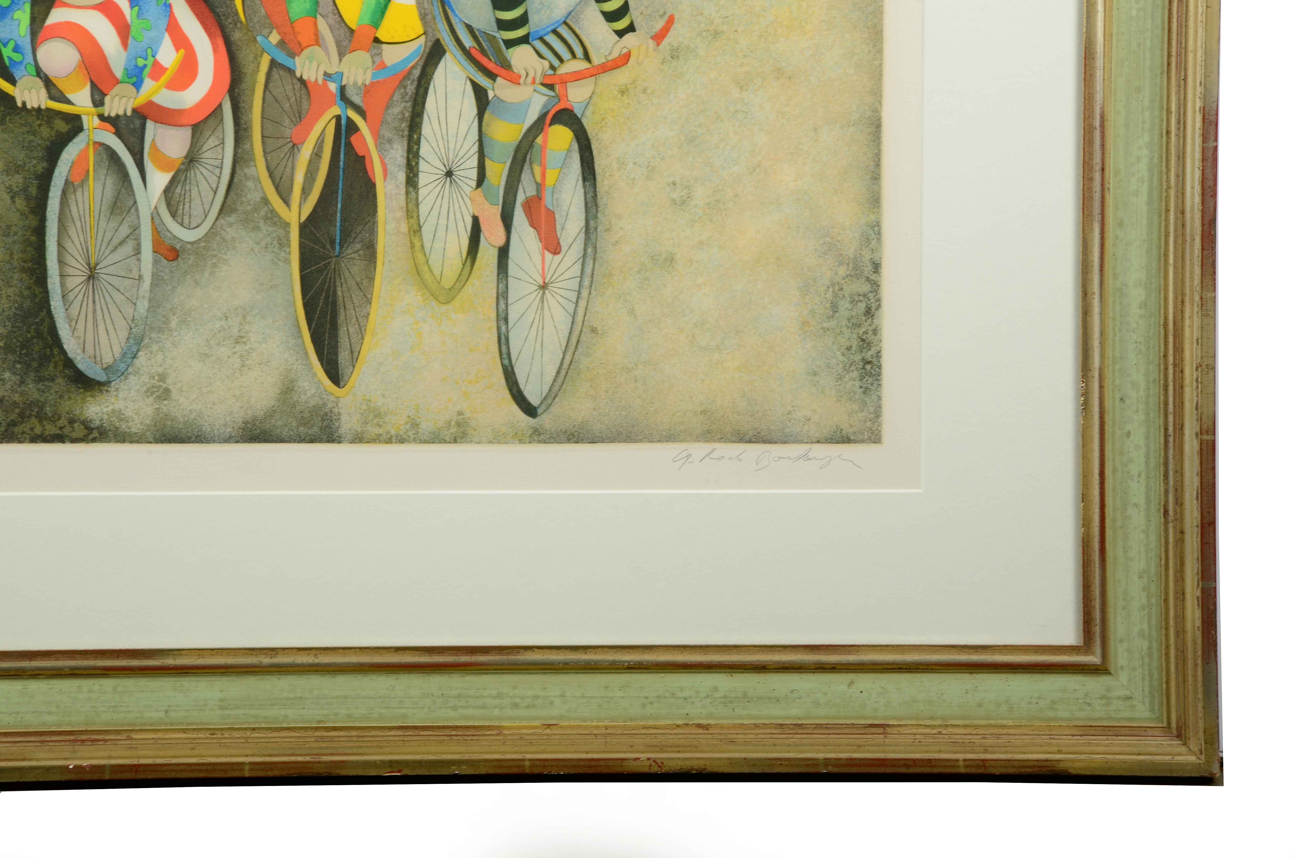 Graciela Rodo Boulanger Limited Edition Lithograph "Promenade en Bicyclette"
