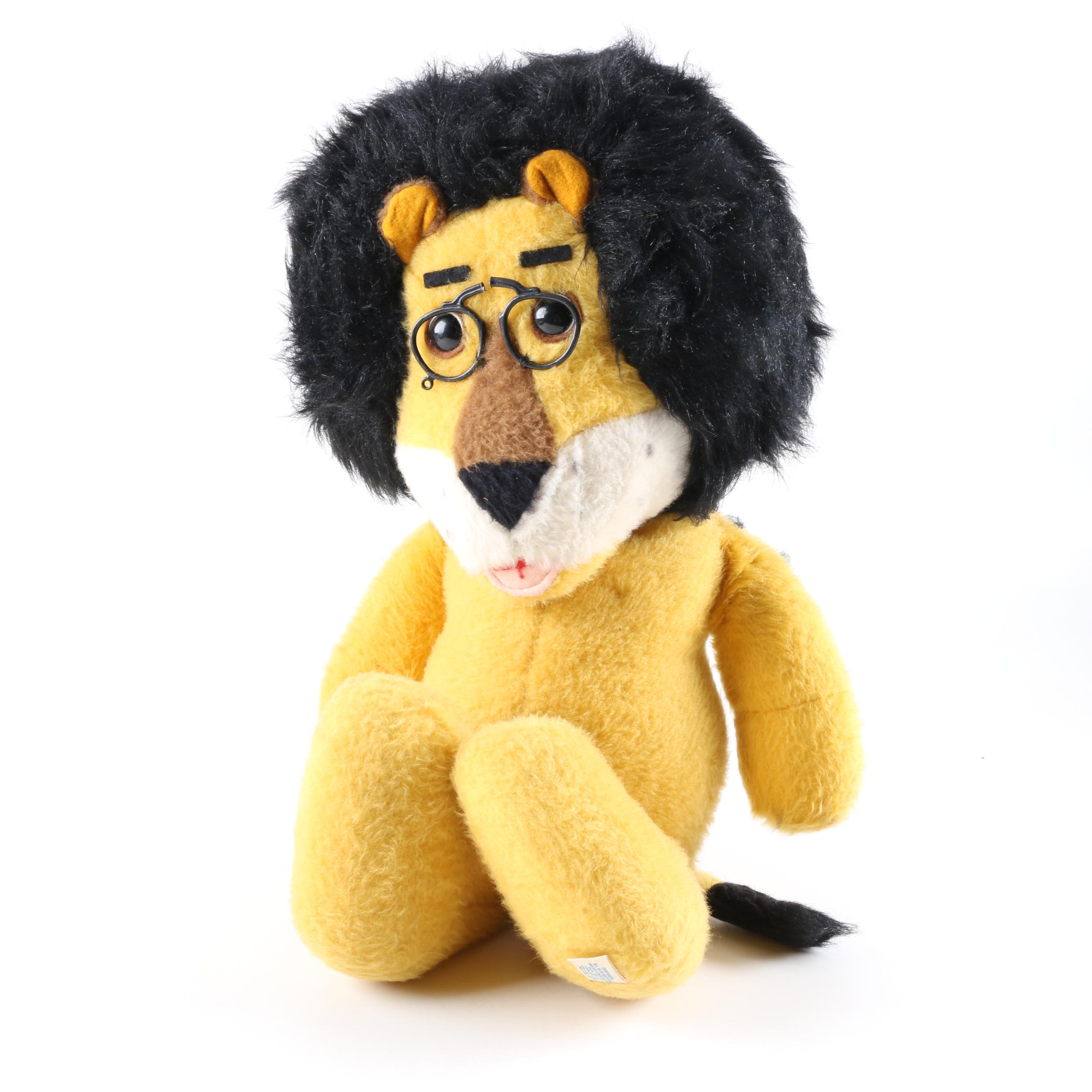Vintage Stuffed Lion Toy