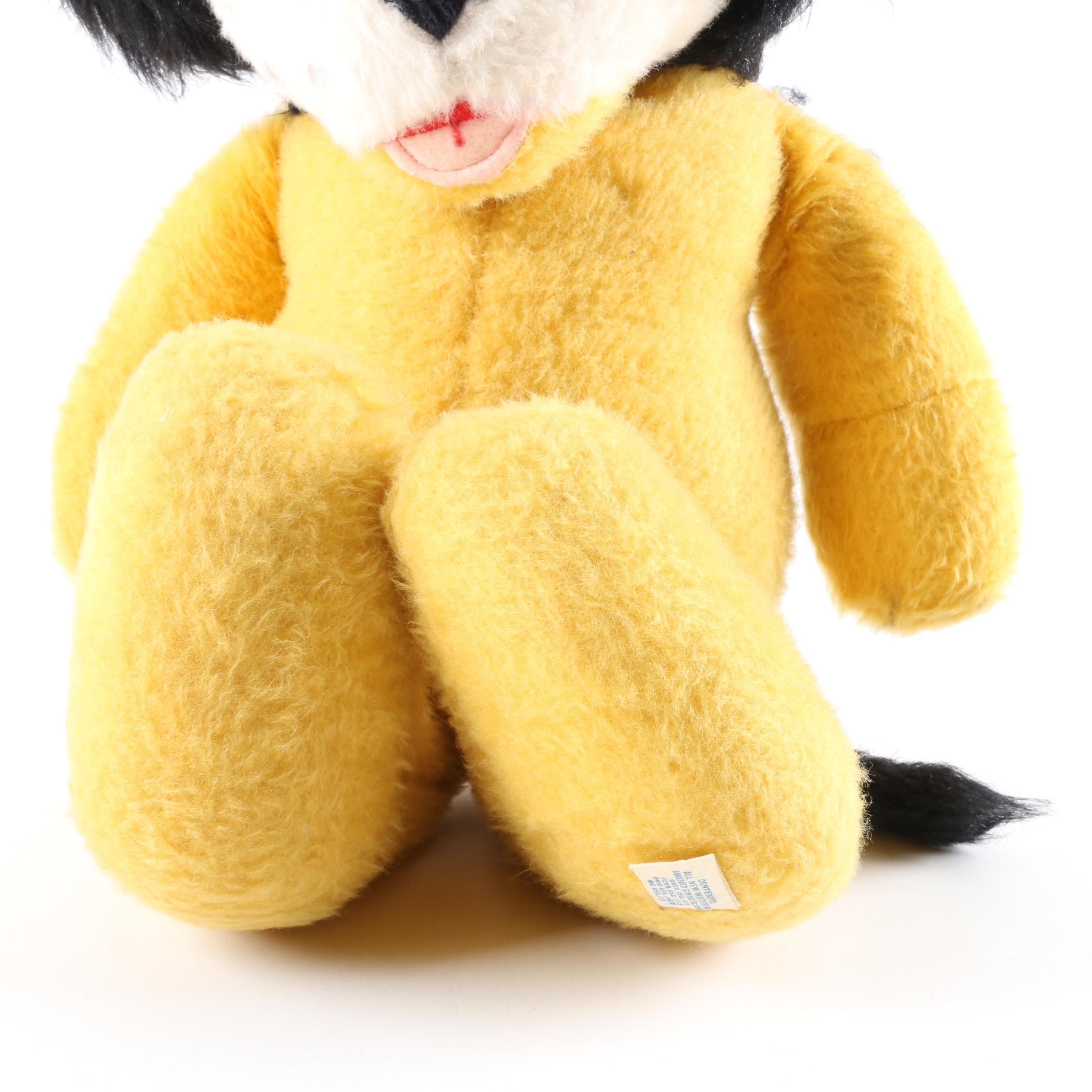 Vintage Stuffed Lion Toy