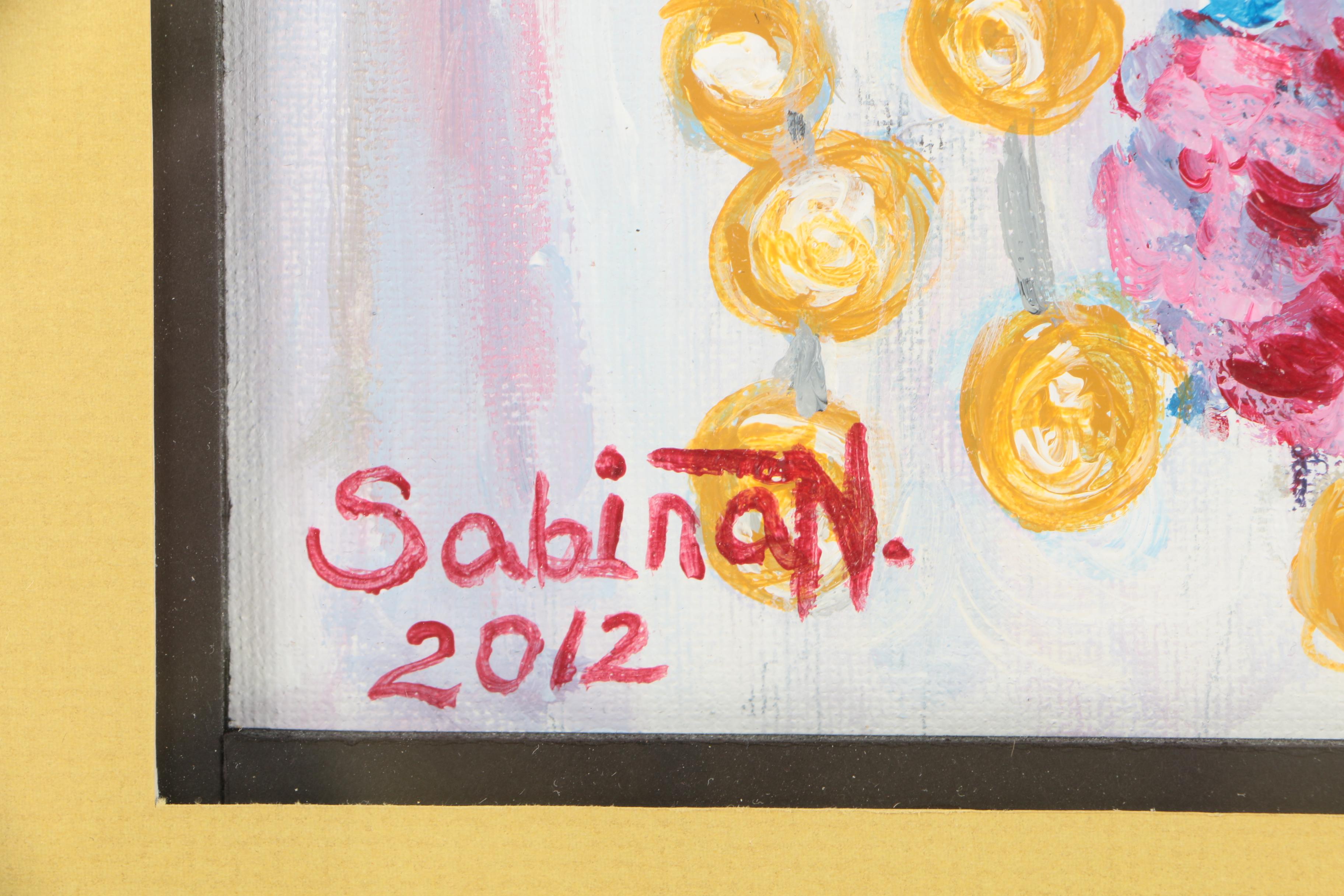 Sabina N. Oil Painting on Canvas Board of Portrait