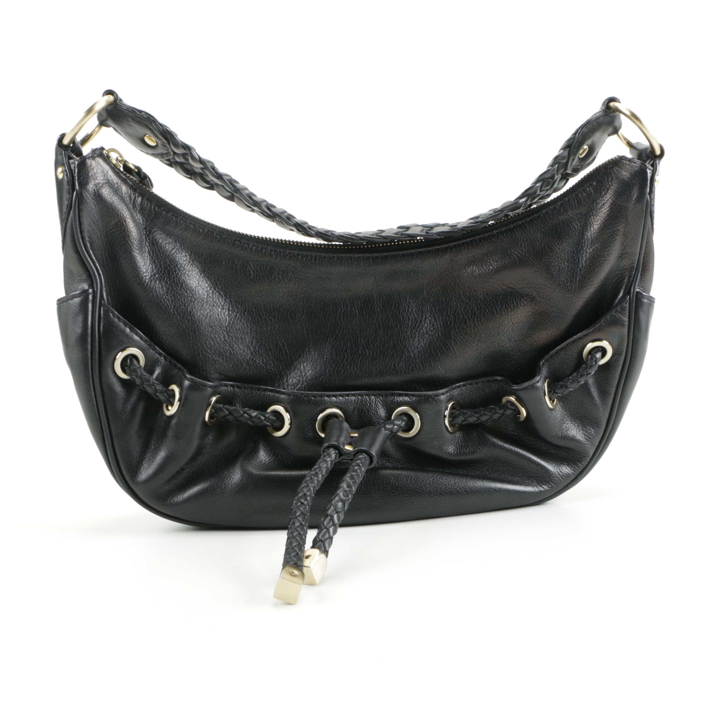 MICHAEL Michael Kors Black Leather Hobo Bag