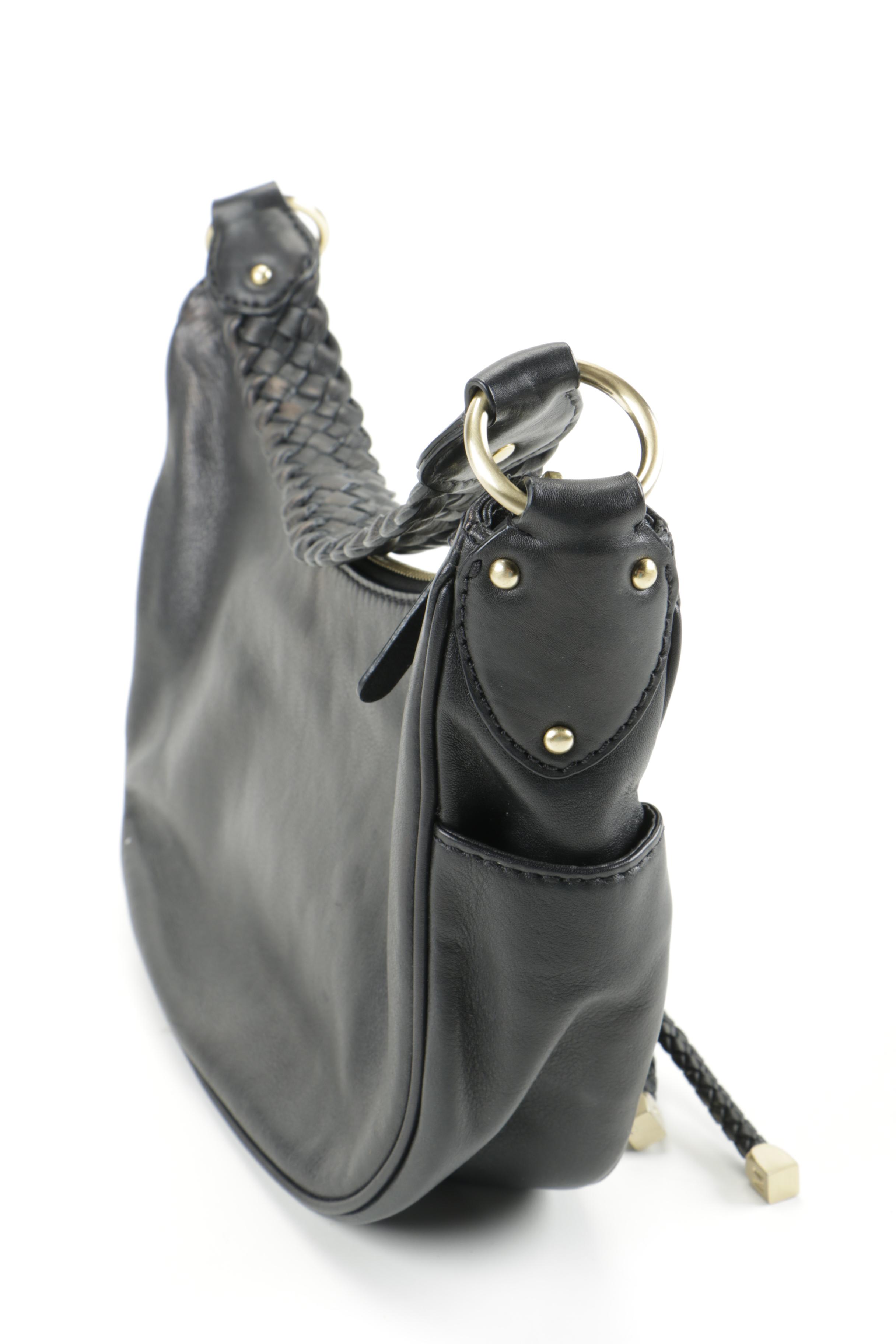 MICHAEL Michael Kors Black Leather Hobo Bag