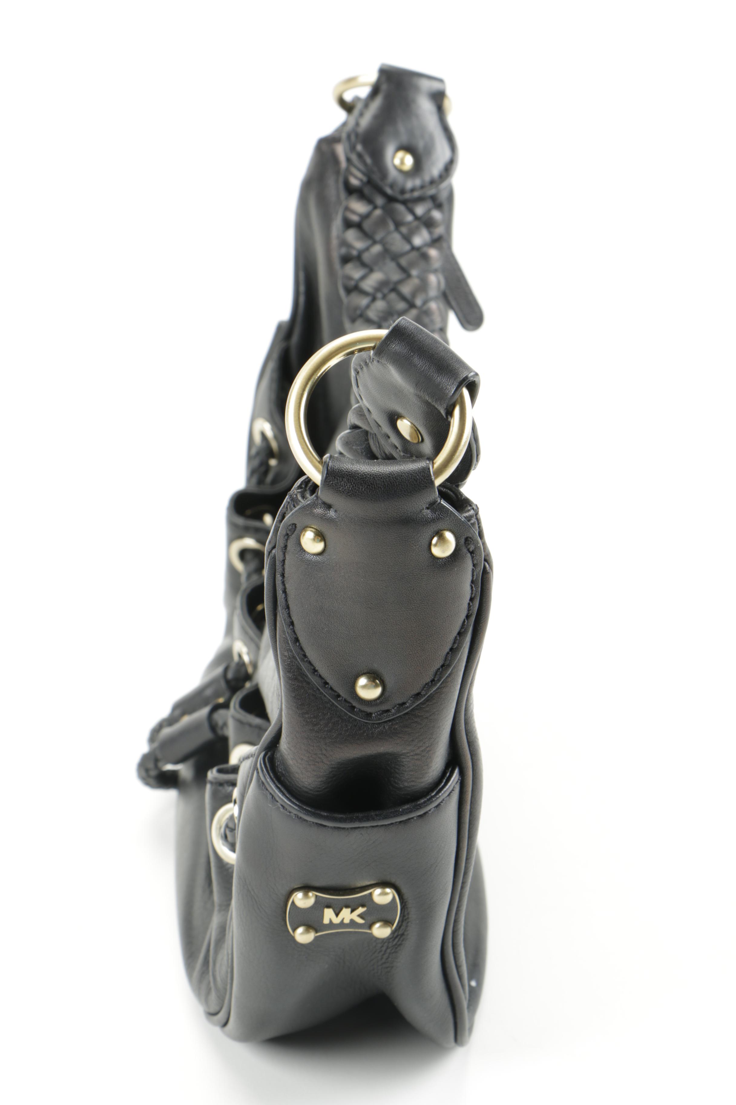 MICHAEL Michael Kors Black Leather Hobo Bag