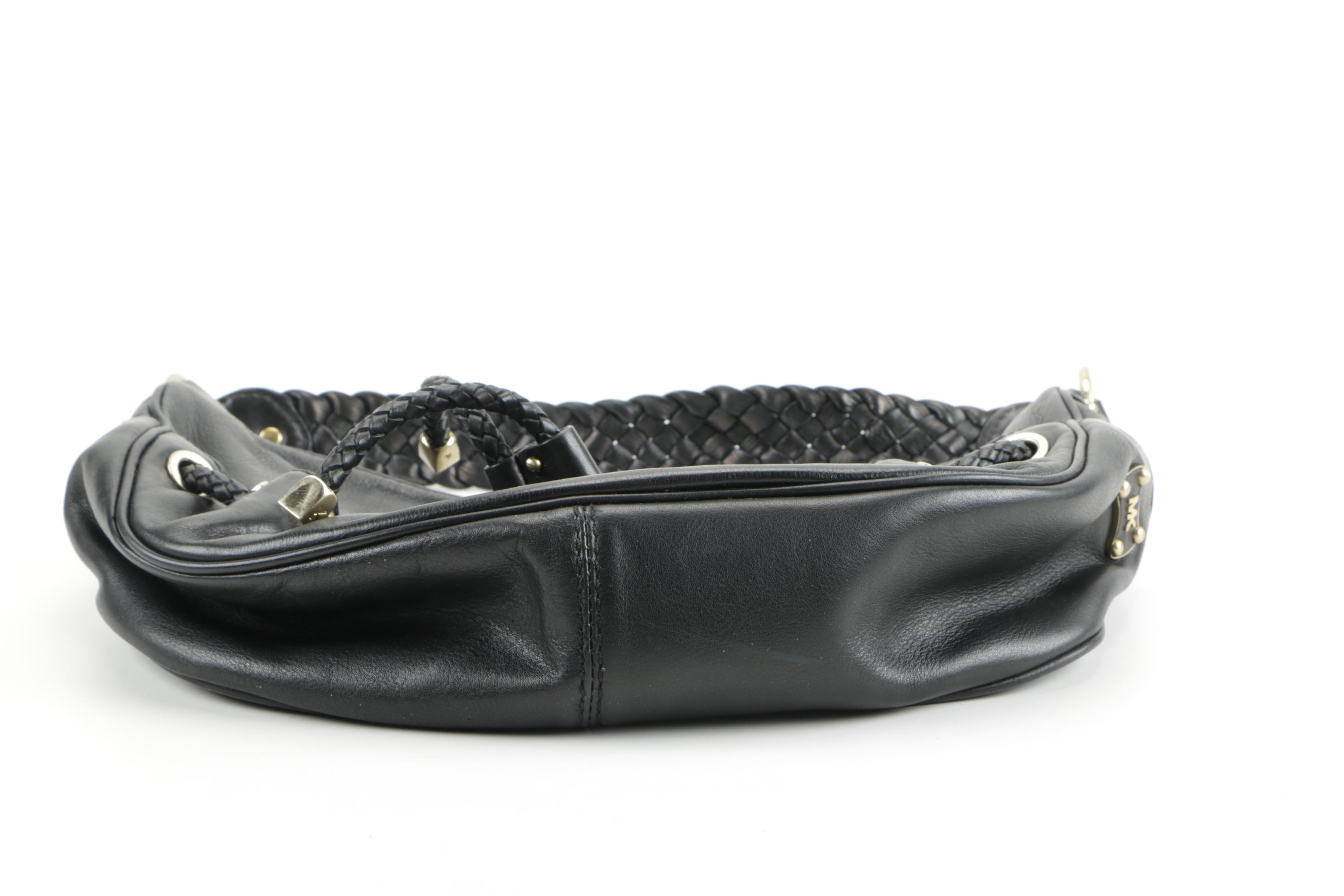 MICHAEL Michael Kors Black Leather Hobo Bag