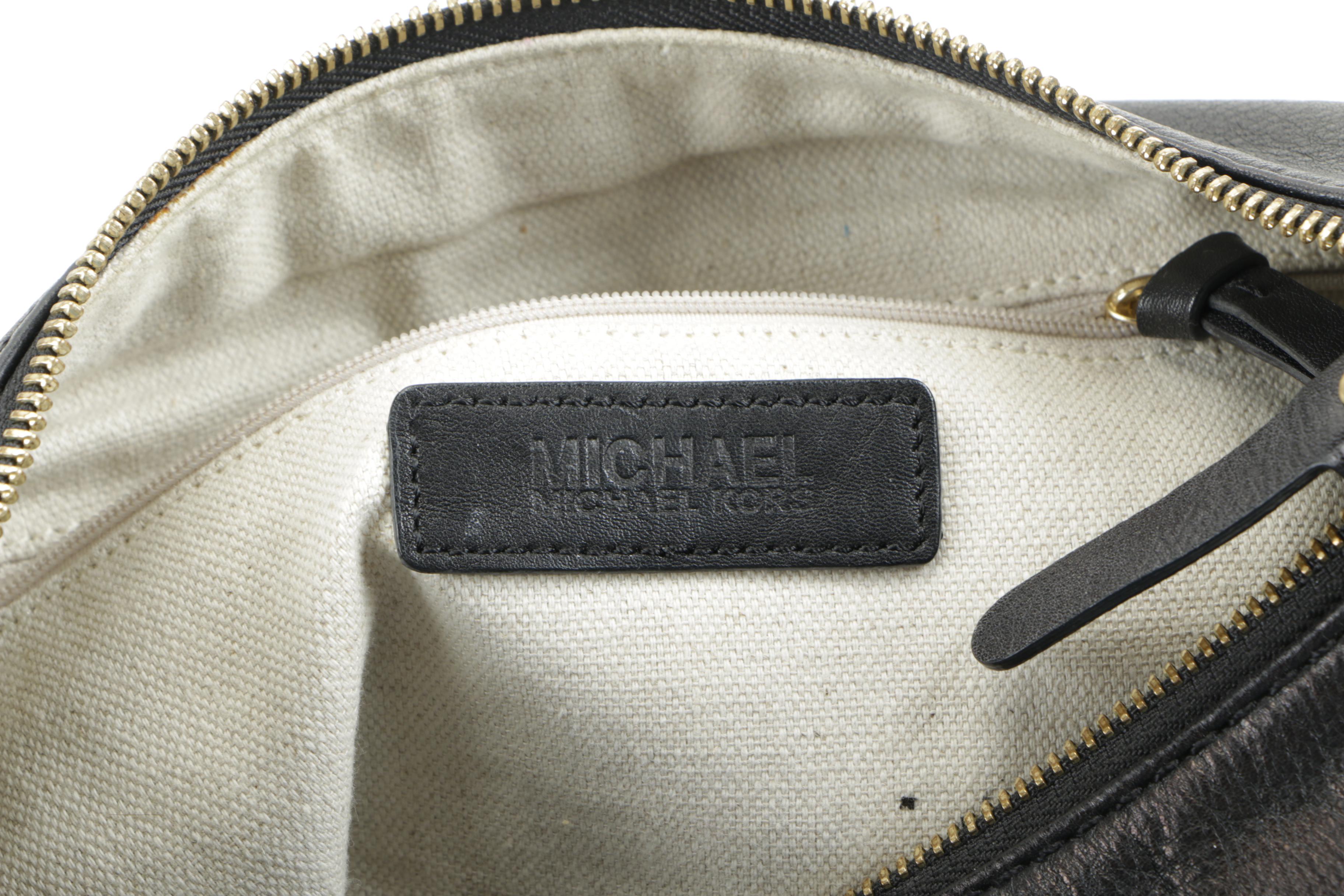 MICHAEL Michael Kors Black Leather Hobo Bag