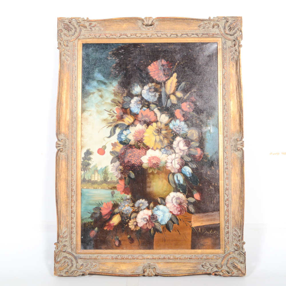 Original A. Bertolini Oil on Canvas Painting