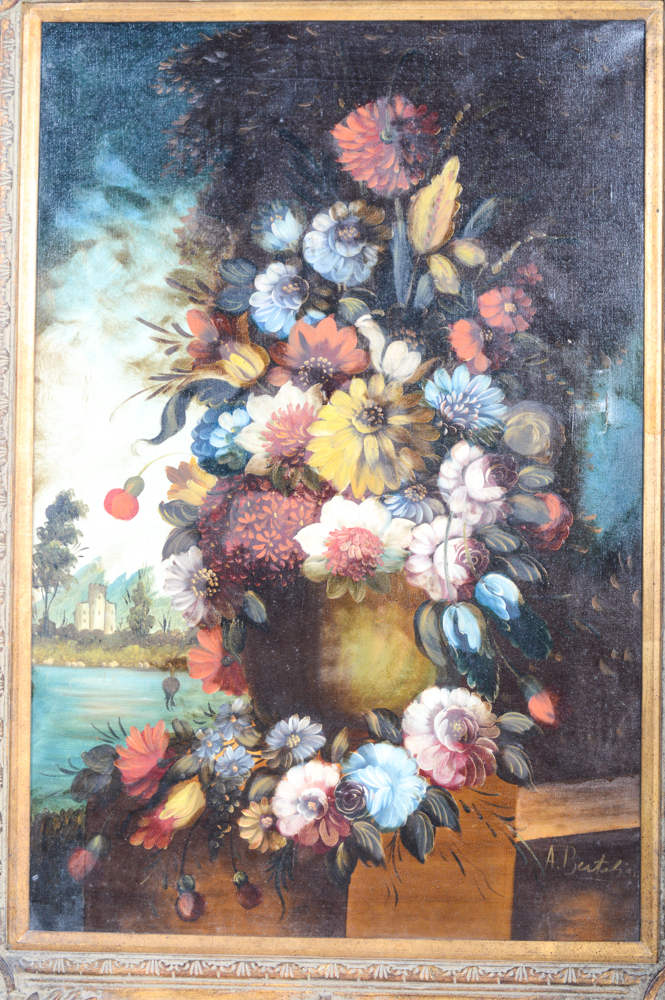 Original A. Bertolini Oil on Canvas Painting