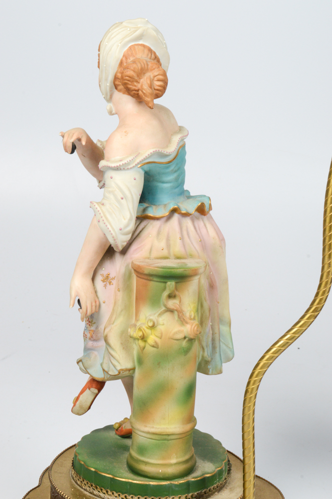 Vintage Porcelain Figurine Table Lamps