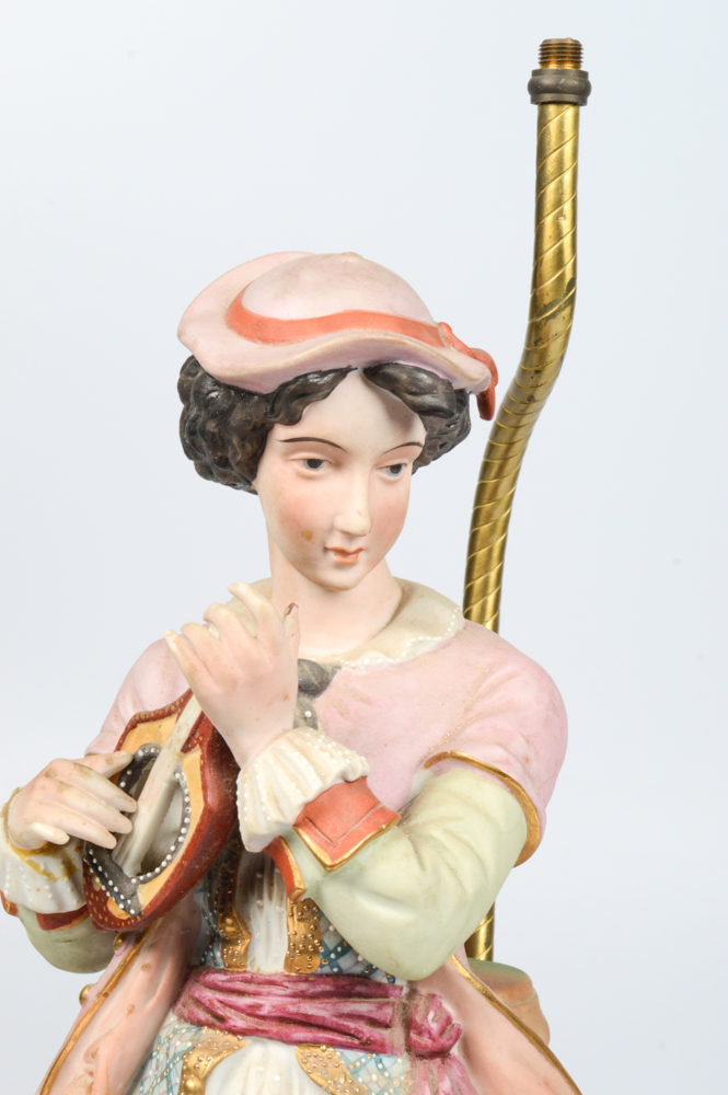 Vintage Porcelain Figurine Table Lamps