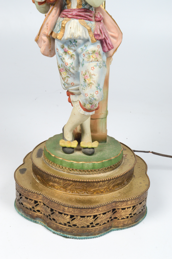 Vintage Porcelain Figurine Table Lamps