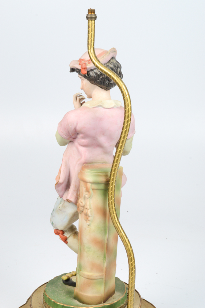 Vintage Porcelain Figurine Table Lamps