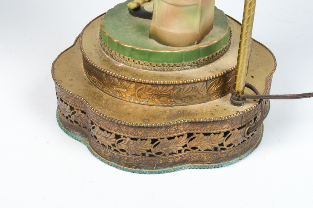 Vintage Porcelain Figurine Table Lamps