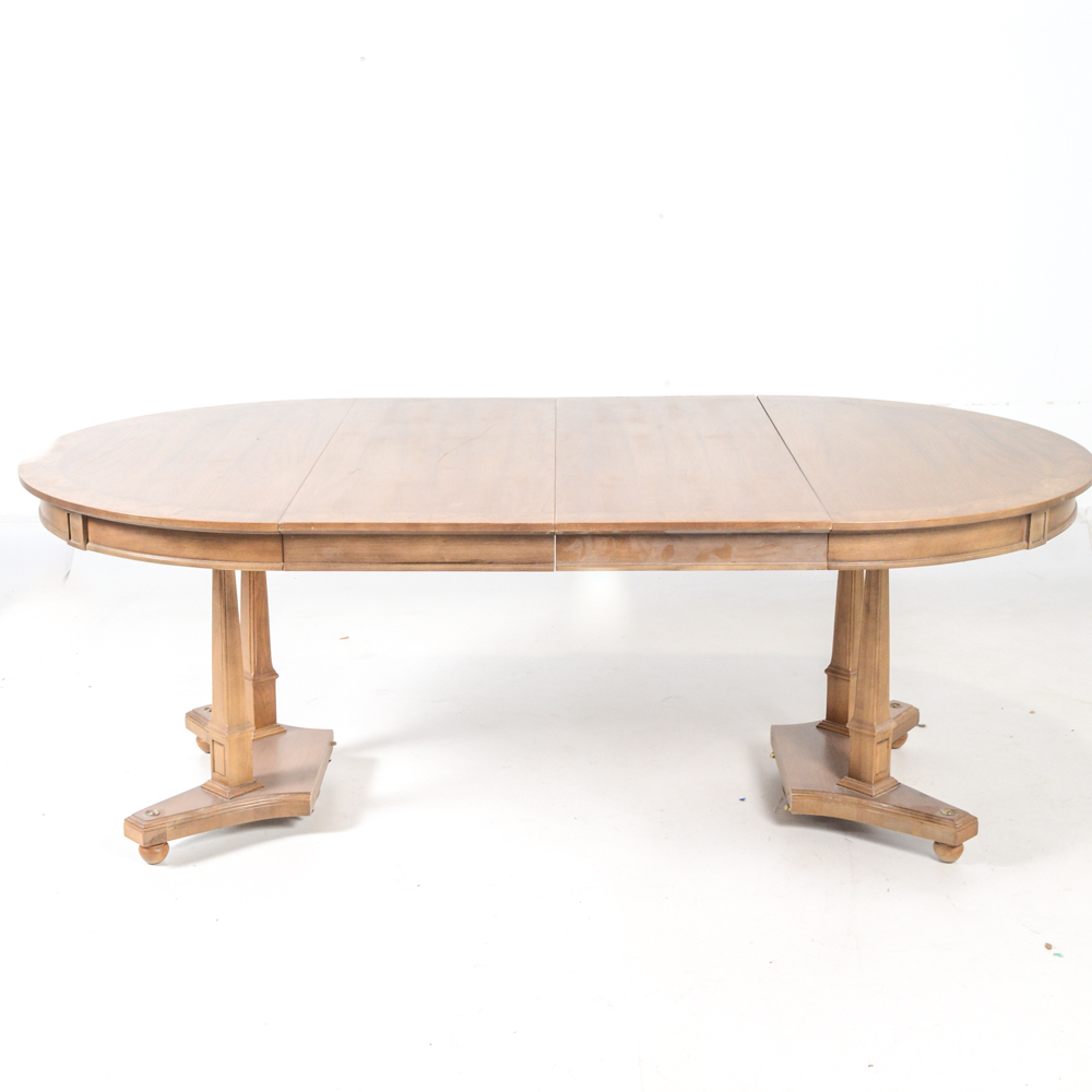 Vintage Split-Pedestal Dining Table