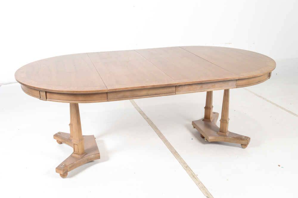 Vintage Split-Pedestal Dining Table