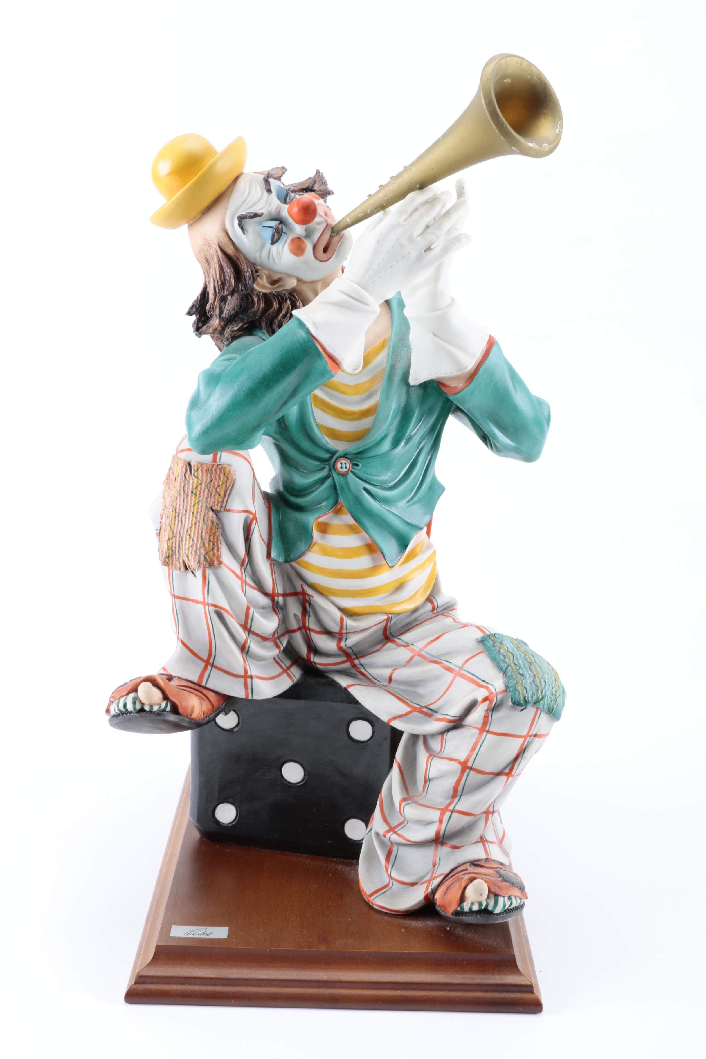 Capodimonte Porcelain Clown Figurine