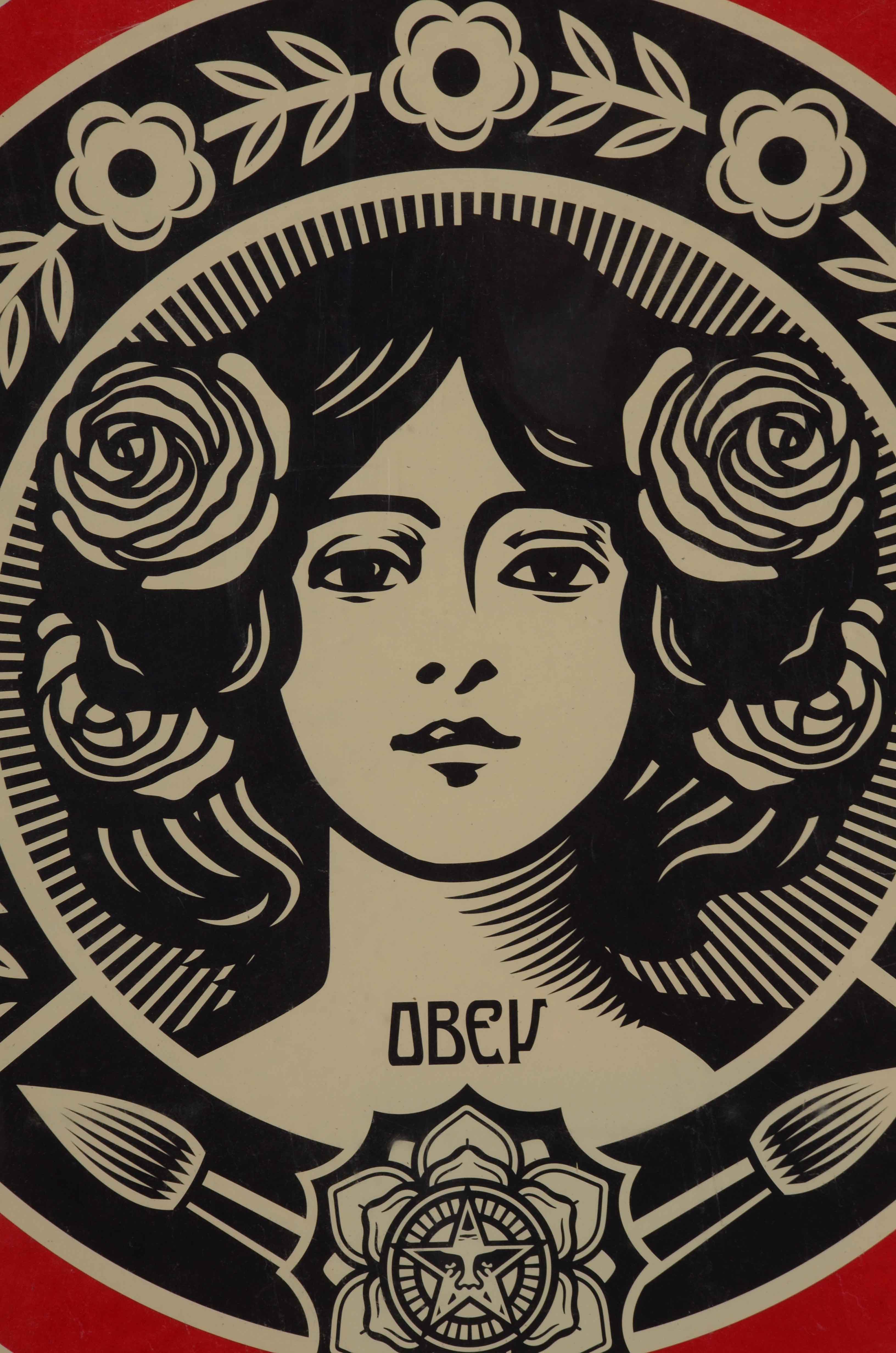 Shepard Fairey Signed 2017 Open Edition Offset Poster "Make Art Not War"