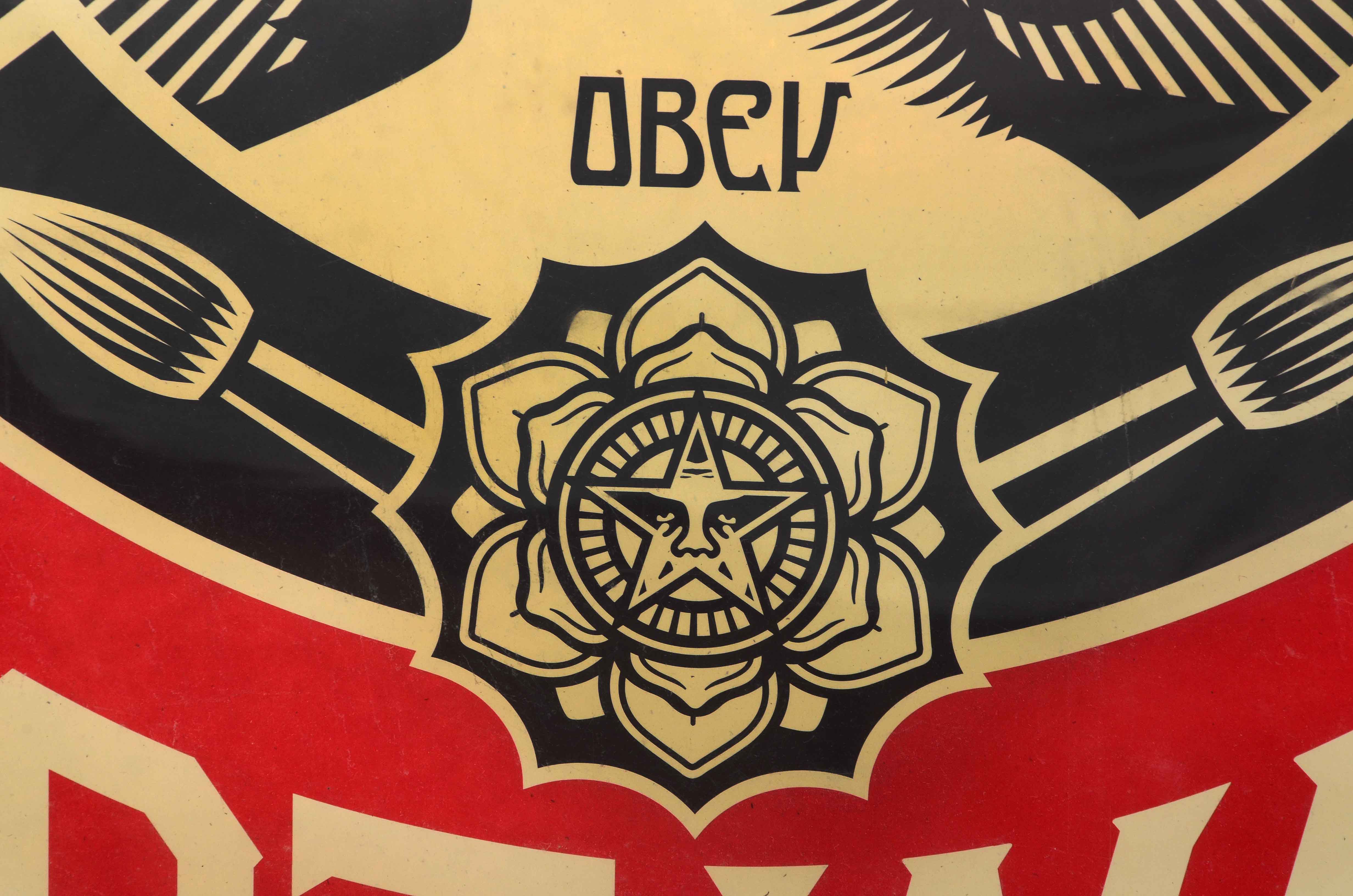 Shepard Fairey Signed 2017 Open Edition Offset Poster "Make Art Not War"