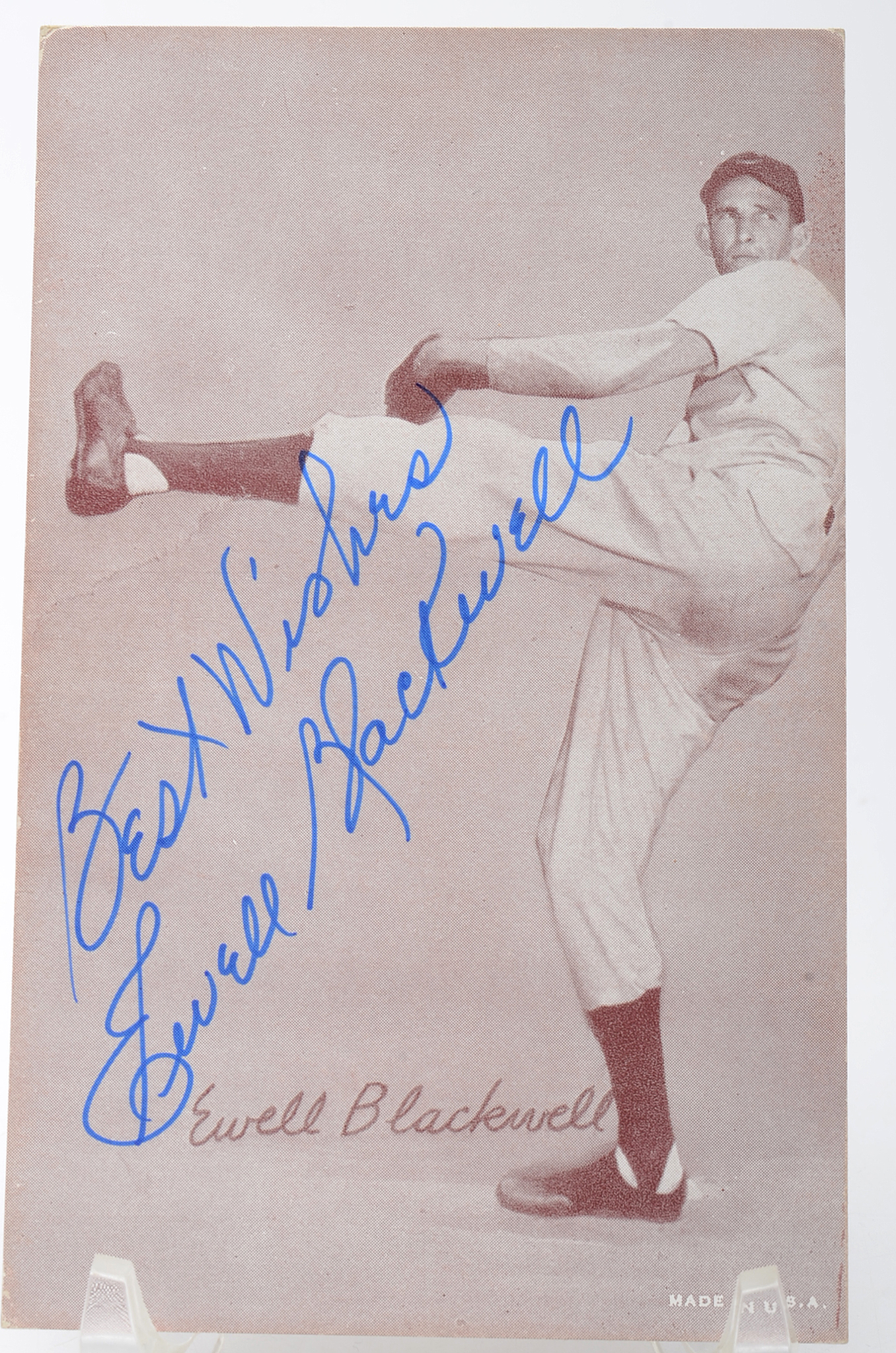 Reds Hall Of Fame Players Frank McCormick and Ewell Blackwell Signed Cards