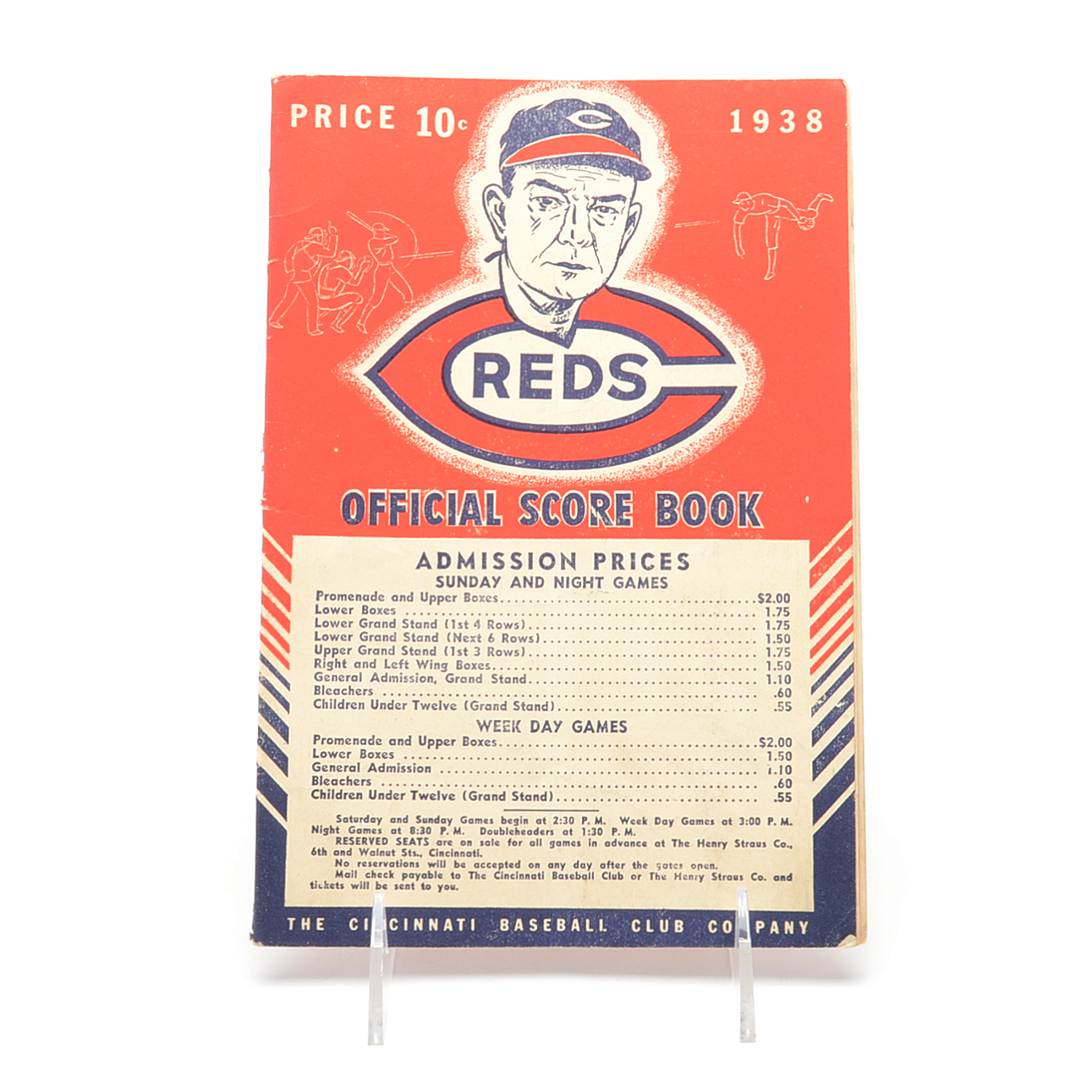 1938 Cincinnati Reds Score Book
