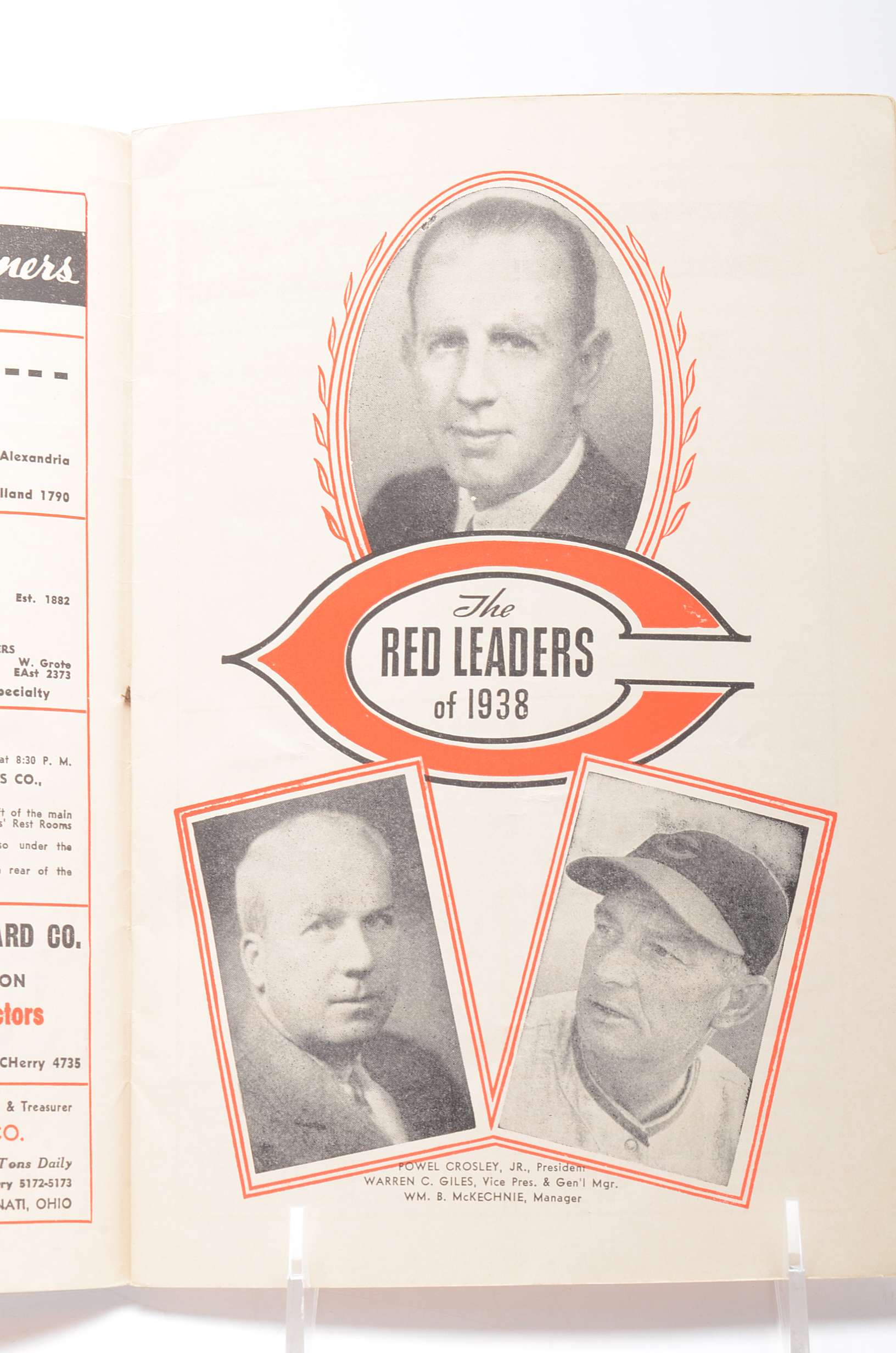 1938 Cincinnati Reds Score Book