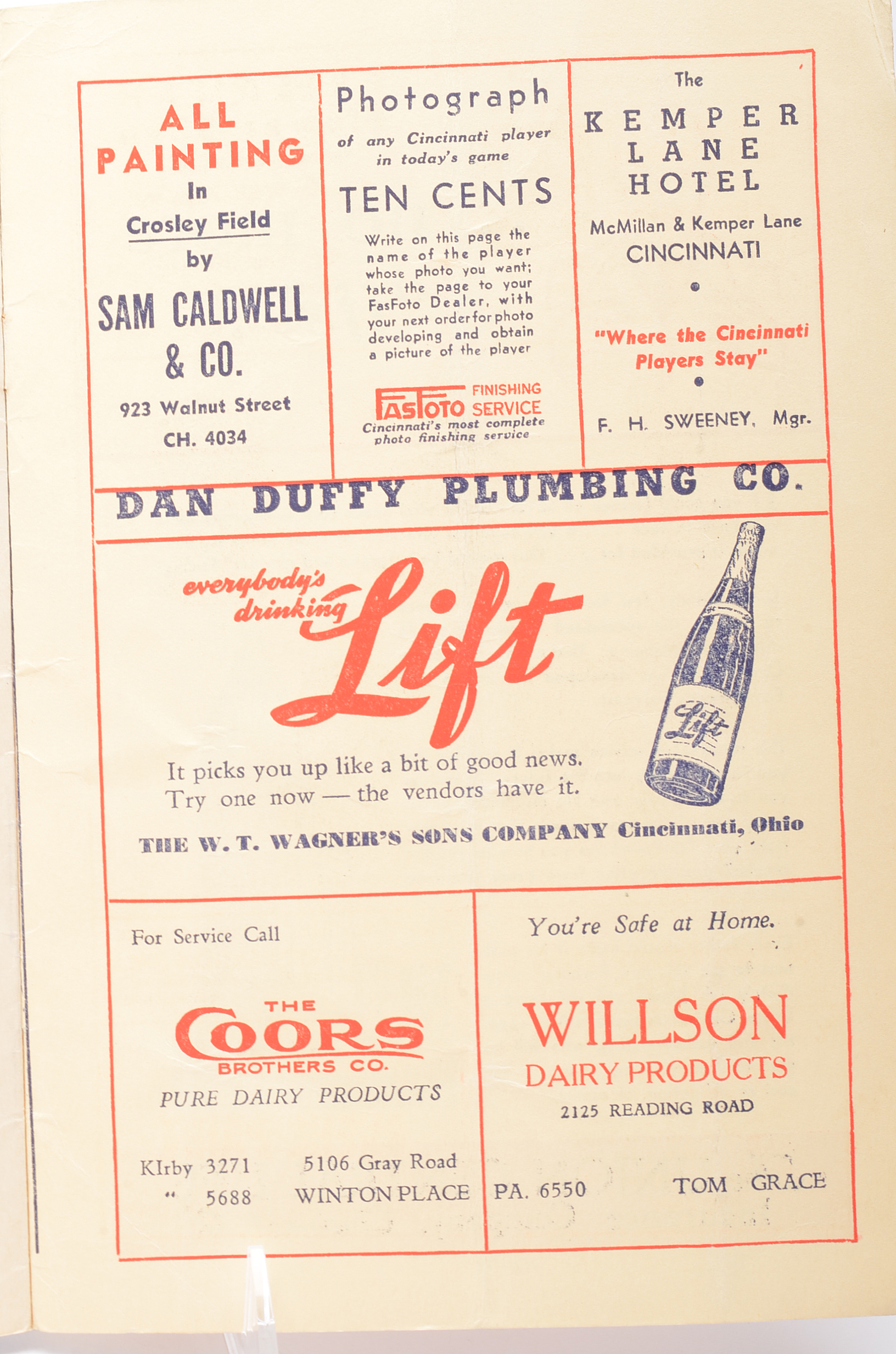 1938 Cincinnati Reds Score Book