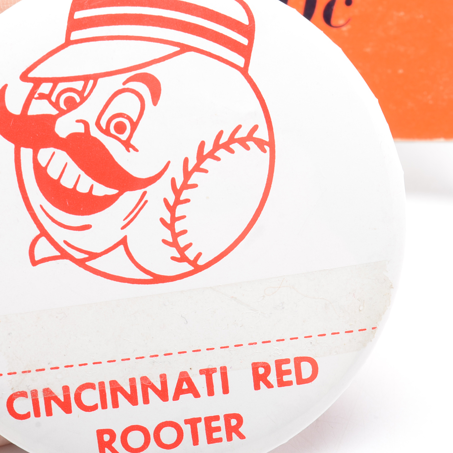 1958 Cincinnati Reds Yearbook and Mr Red Team "Rooter" Pinback