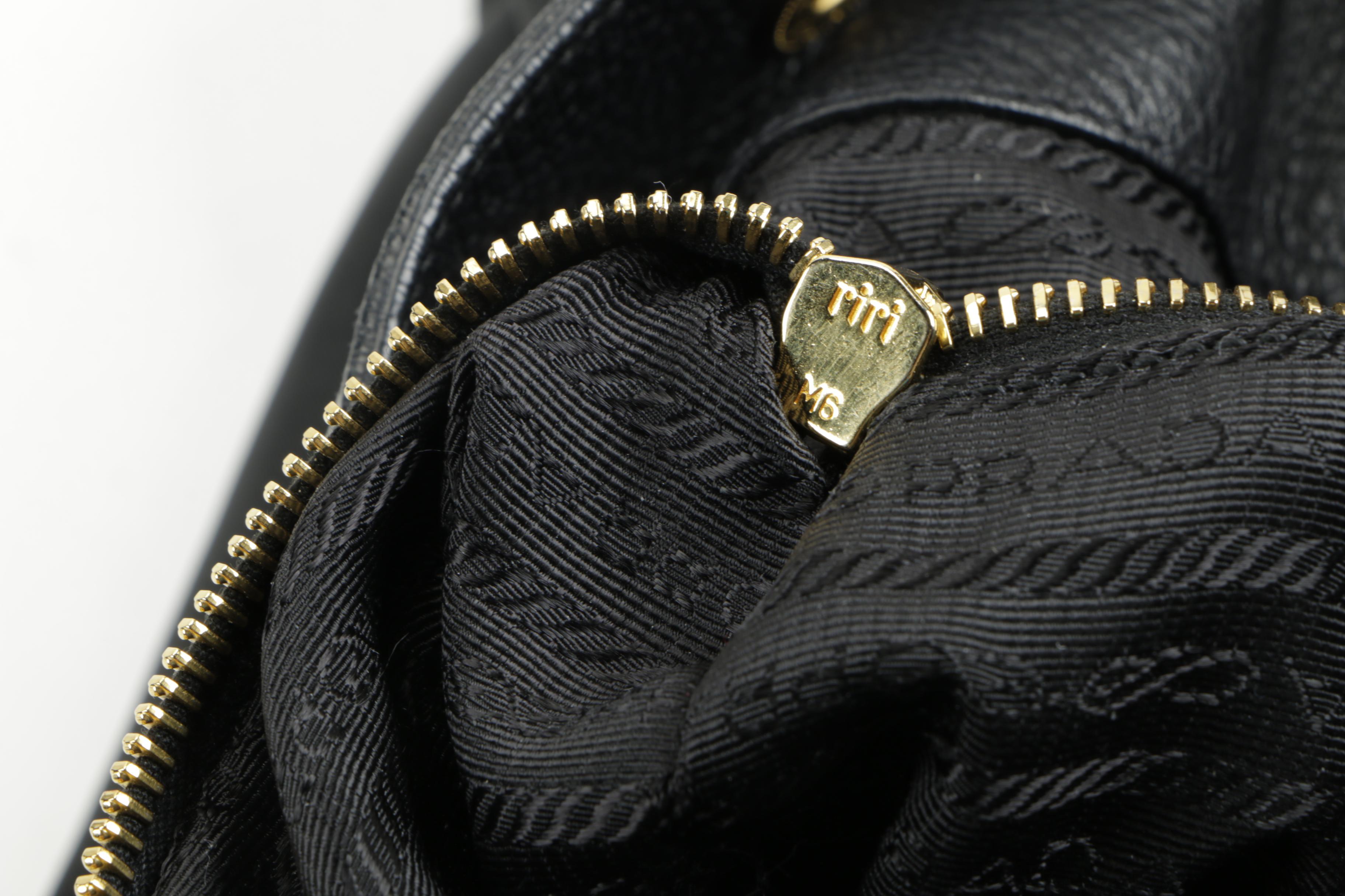 Prada Black Nylon and Leather Handbag