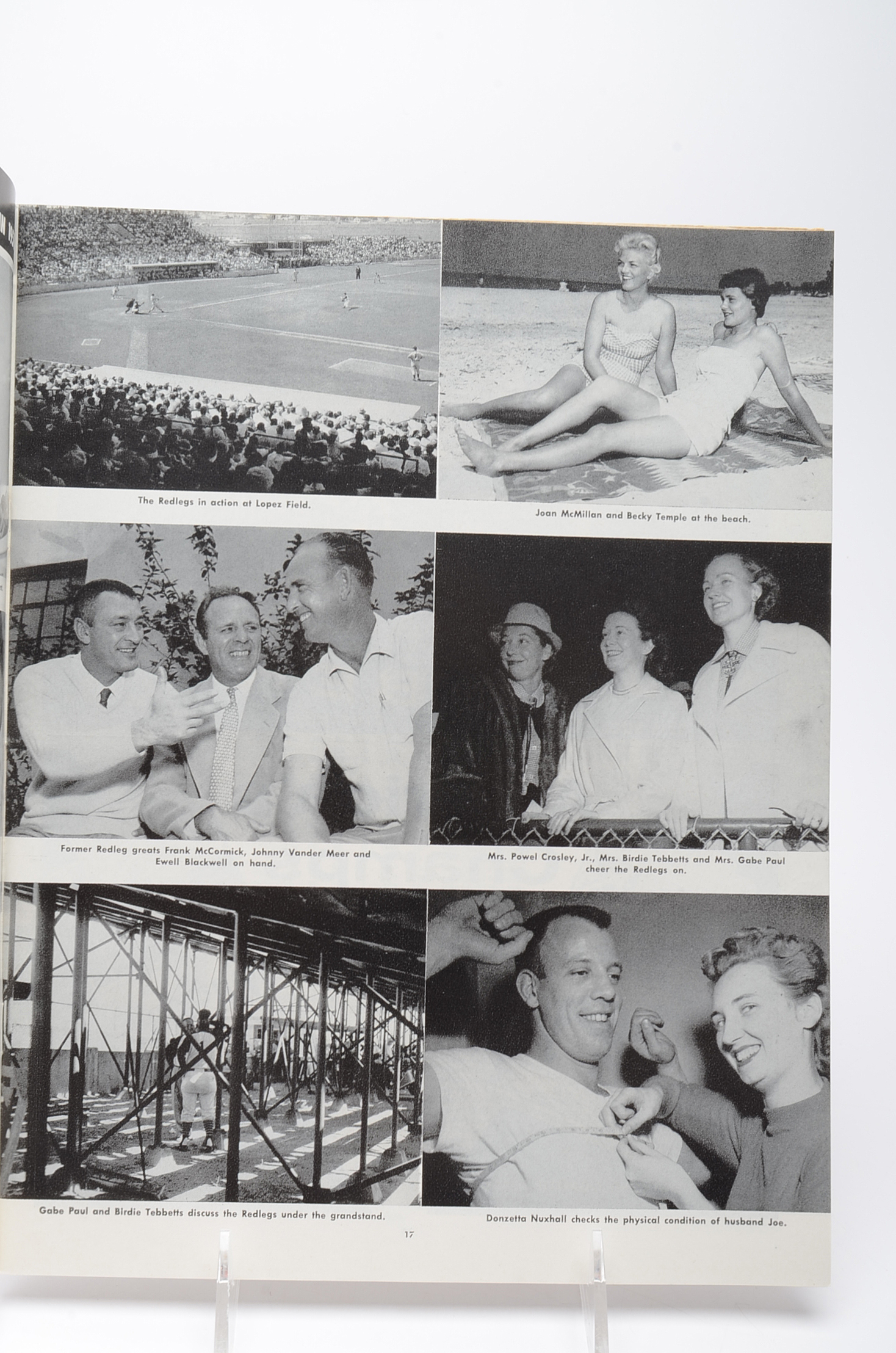 1958 Cincinnati Reds Yearbook and Mr Red Team "Rooter" Pinback