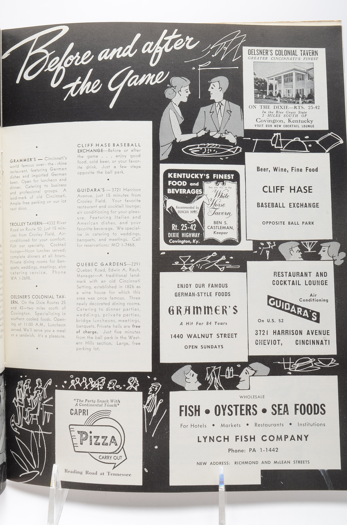 1958 Cincinnati Reds Yearbook and Mr Red Team "Rooter" Pinback